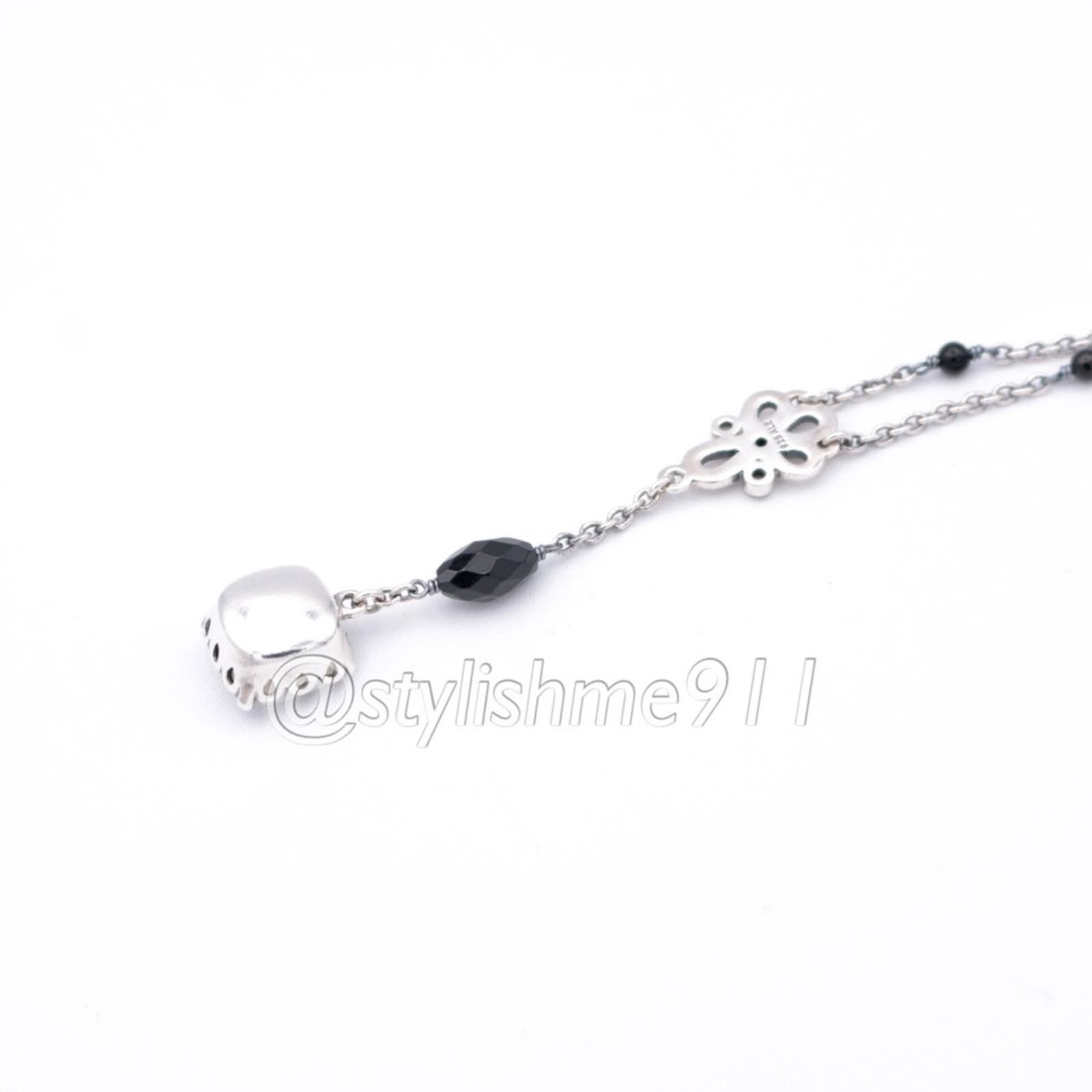 pandora RARE - Authentic Pandora Onyx Mother Of Pearl Necklace Size ONE SIZE - 10 Thumbnail
