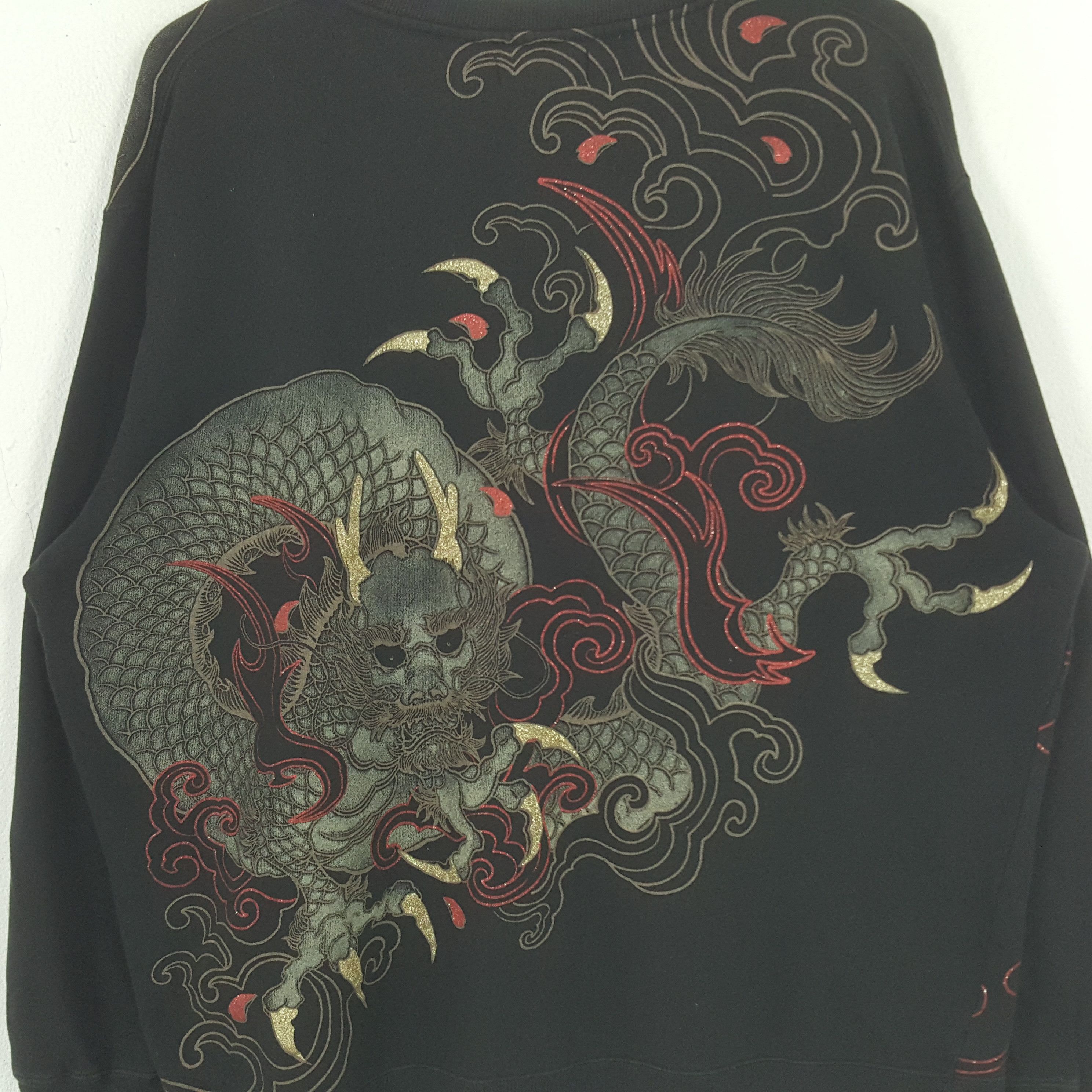 Other Vintage Sorridere Japanese Brand Dragon Sweatshirt C291N25 Size US XL / EU 56 / 4 - 2 Thumbnail