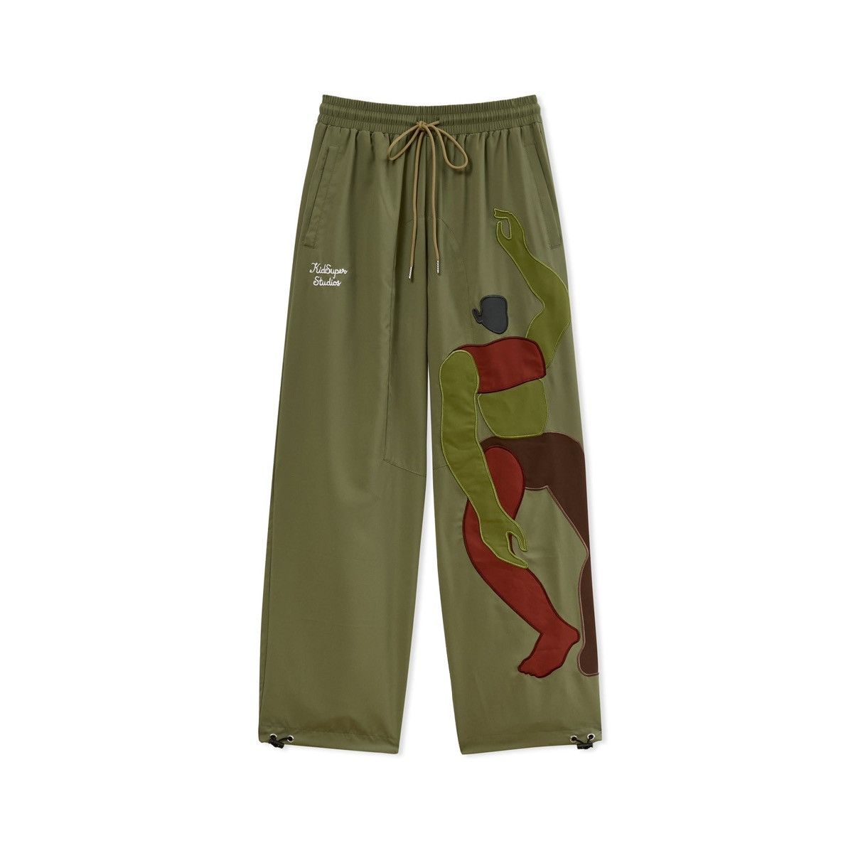 KidSuper KidSuper Falling Guy Track Pants Green FW25 Size US 32 / EU 48 - 1 Thumbnail