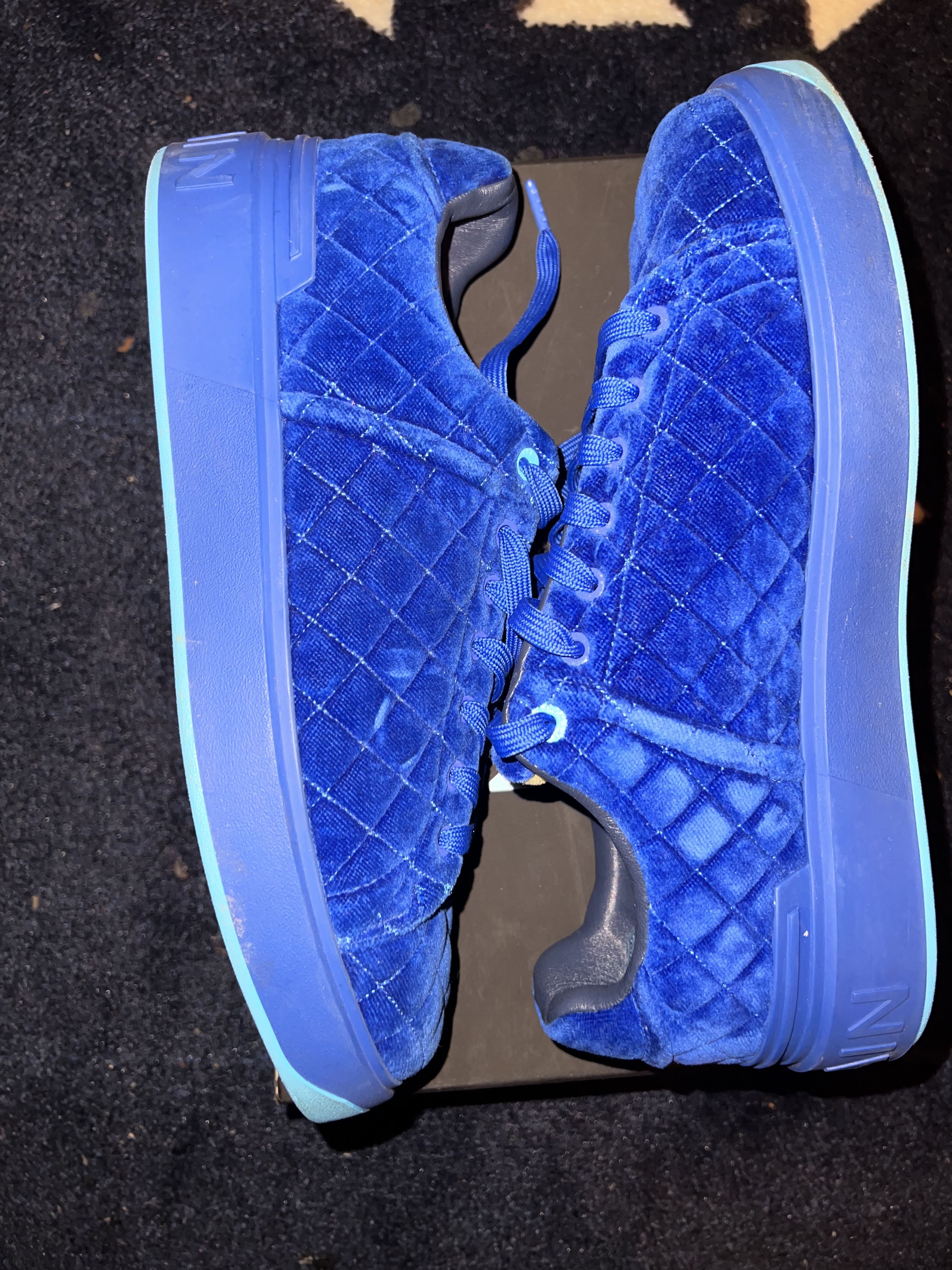 Balmain Balmain quilted velvet low top sneaker Size US 11 / EU 44 - 2 Thumbnail