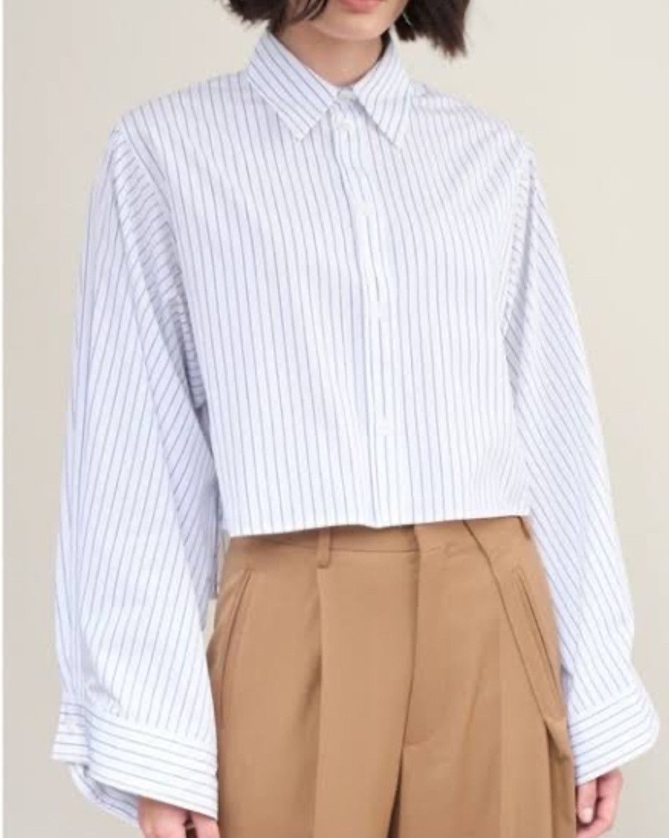 Maison Margiela Maison Margiela Button Up Oversize sleeve Chrop Shirt Size XS / US 0-2 / IT 36-38 - 14 Thumbnail