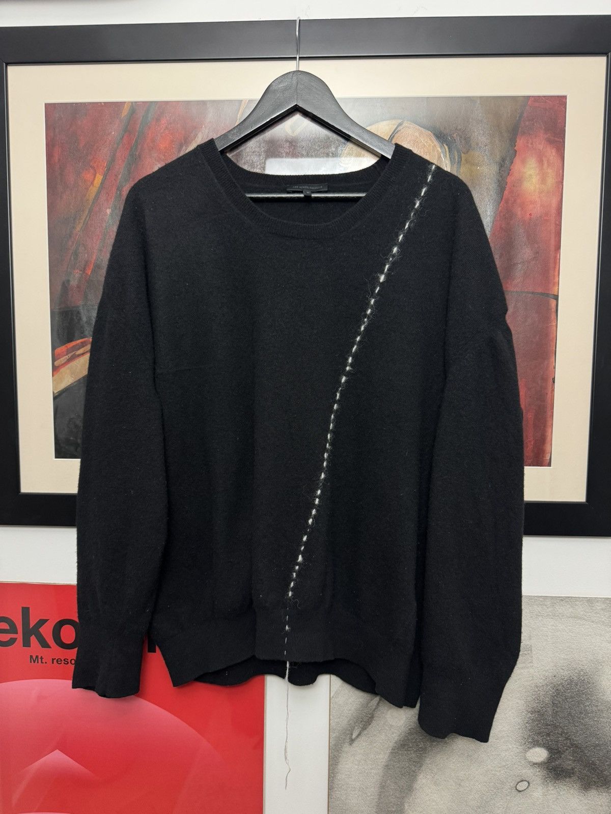 Ann Demeulemeester Ann Demeulemeester Mohair Knitted Sweater Designer Rare Size US M / EU 48-50 / 2 - 1 Thumbnail