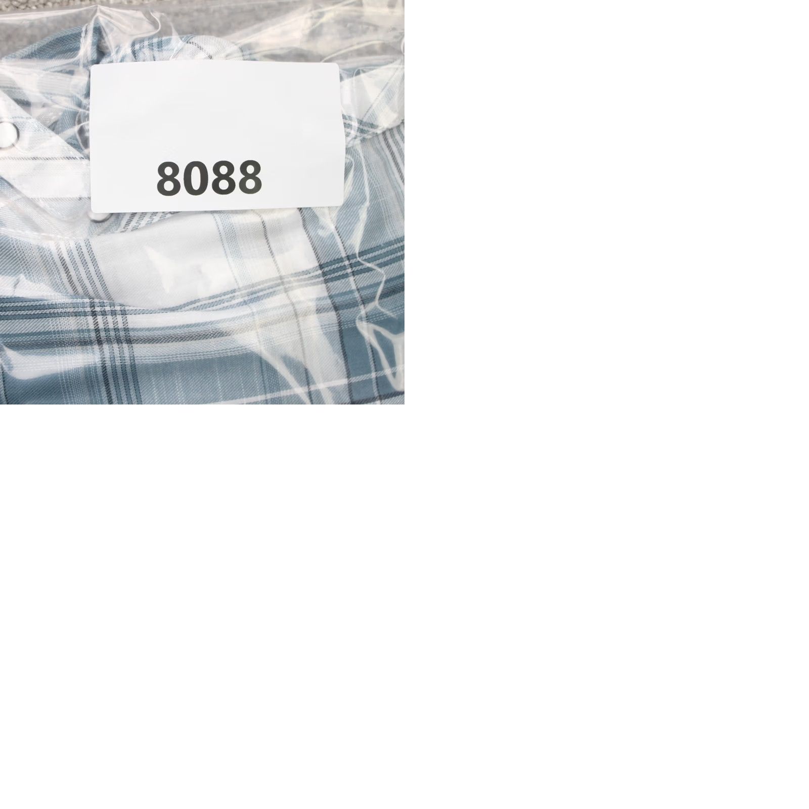 BKE BKE Shirt Mens 2XL XXL Blue/White Plaid Pearl Snap Short Sleeve Standard Fit Size US XXL / EU 58 / 5 - 9 Thumbnail