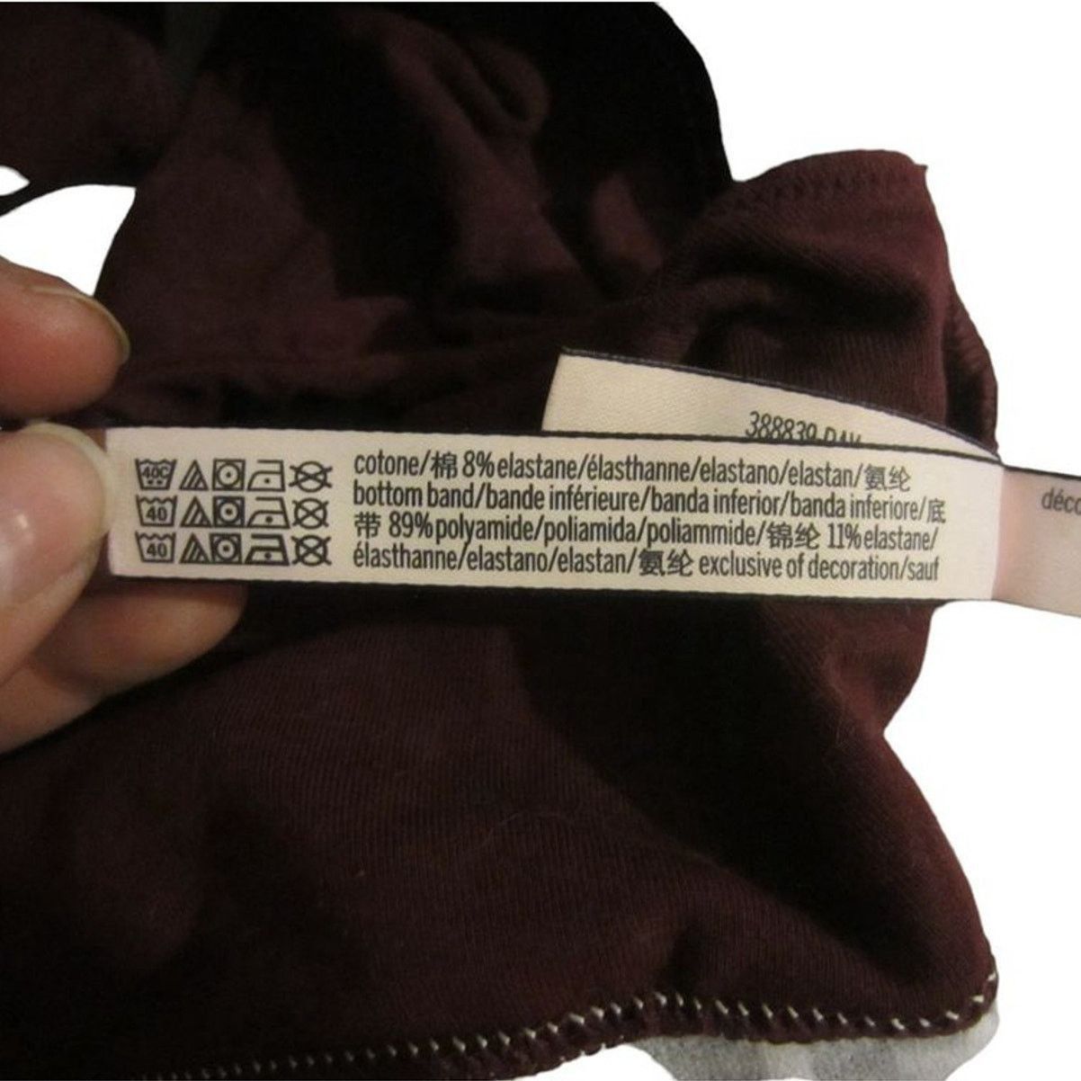 Victoria's Secret Maroon Logo Band Bralette Victoria’s Secret Soft Cotton Size ONE SIZE - 7 Thumbnail