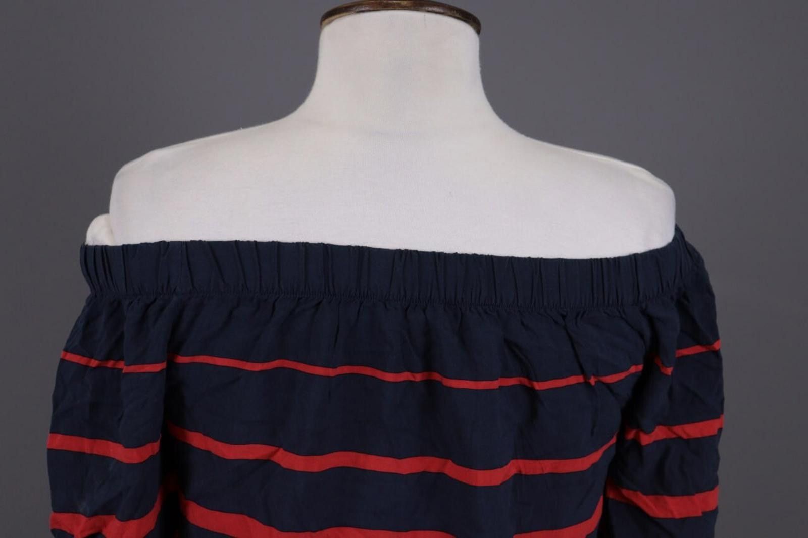 Designer Emily Van Den Bergh Black Striped Blouse Shirt Sz 36 / S Size M / US 6-8 / IT 42-44 - 10 Thumbnail