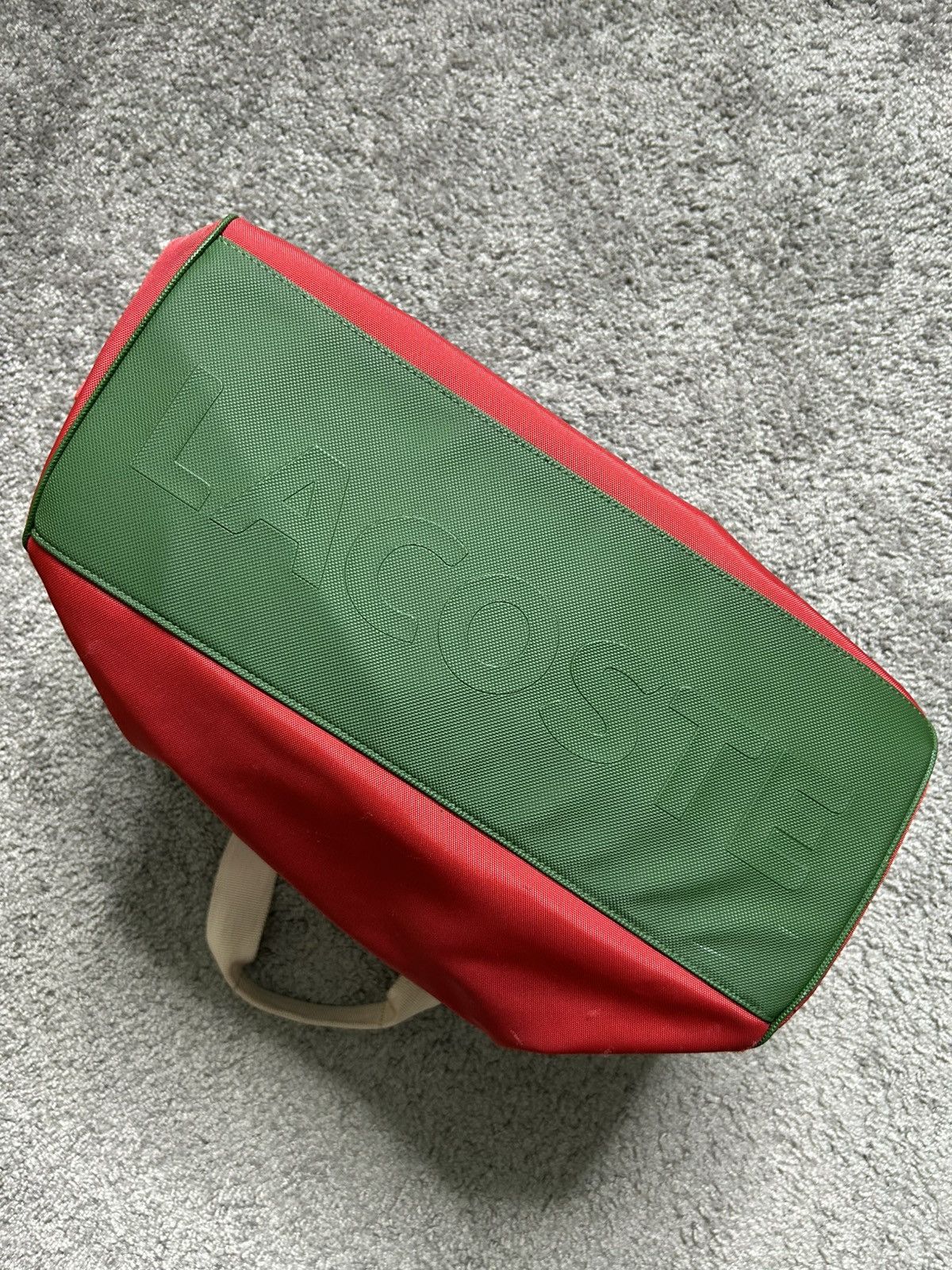 Lacoste Lacoste Nylon Retro Sport Bag Poppy Red Patch Size ONE SIZE - 11 Thumbnail
