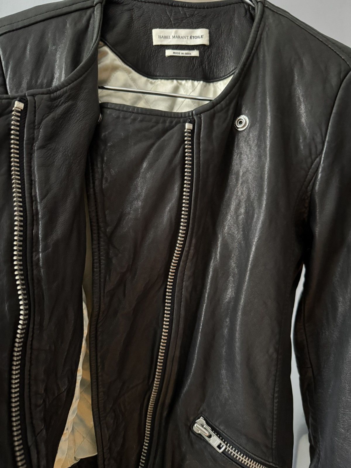 Isabel Marant Etoile Isabel Marant Etoile Black Leather Moto Jacket 36 US/4 Size XS / US 0-2 / IT 36-38 - 7 Thumbnail