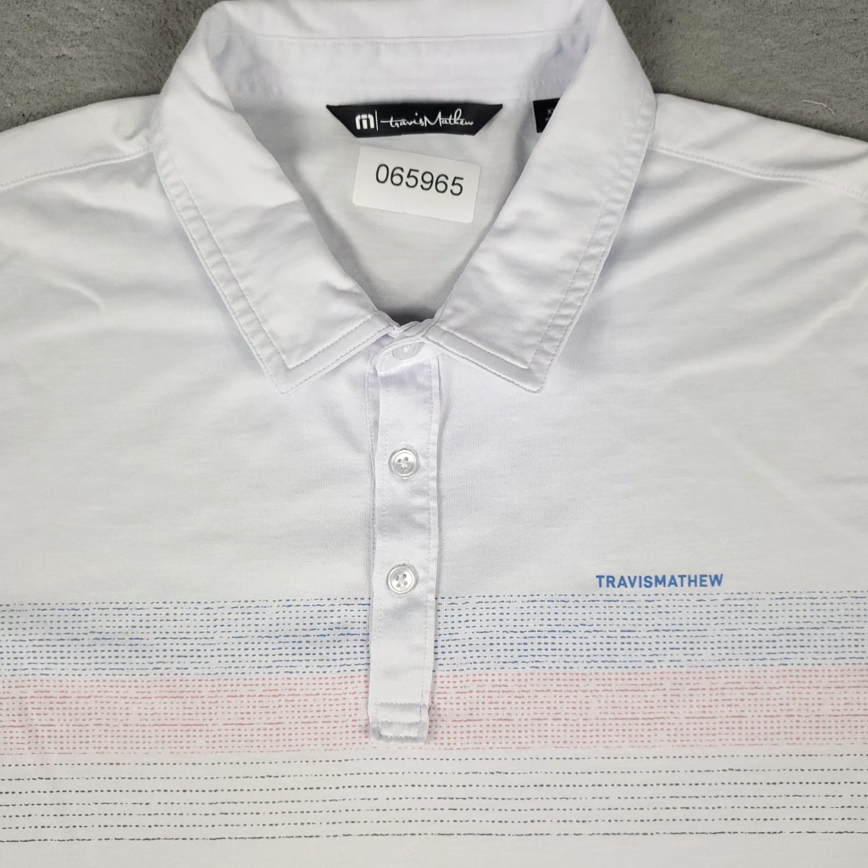 TravisMathew Travis Mathew Polo Shirt Mens 2XL White Golf Casual Short Sleeve Shirt Size US XXL / EU 58 / 5 - 2 Thumbnail