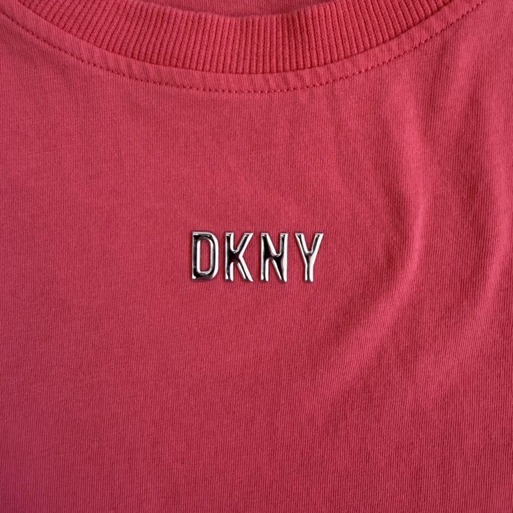 DKNY DKNY Sport Shirt Womens XL Pink Cotton Relaxed Fit Logo Tee Crewneck Size XL / US 12-14 / IT 48-50 - 2 Thumbnail