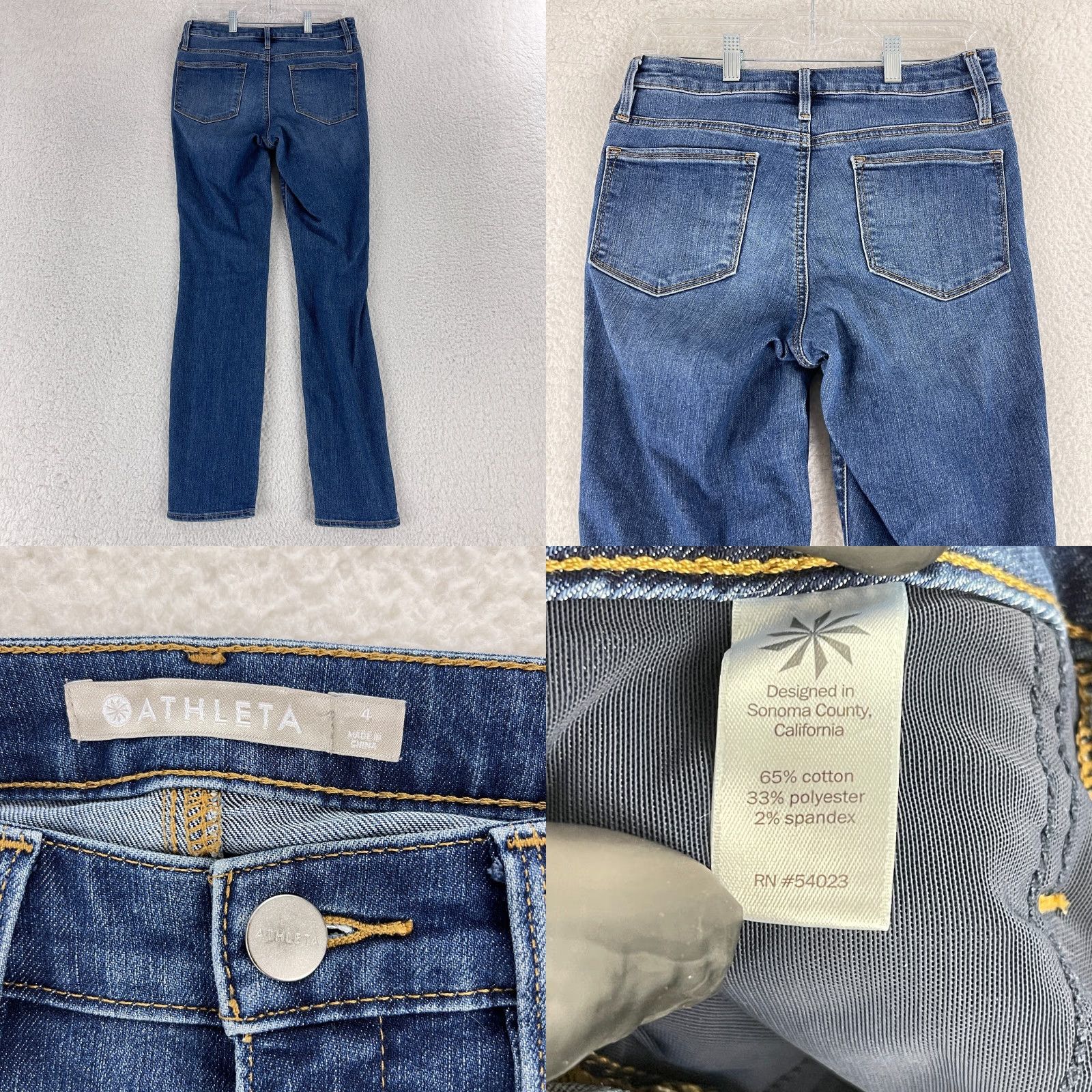 Athleta Athleta Jeans Skinny Leg Womens Size 4 Blue Denim Mid-Rise Casual Sculptek Size 27" / US 4 / IT 40 - 9 Thumbnail