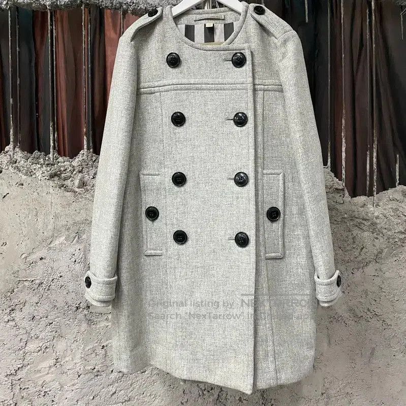 Burberry Burberry Winter Gray Wool Double-Breasted Coat. Size XXS / US 00 / IT 34 - 1 Thumbnail