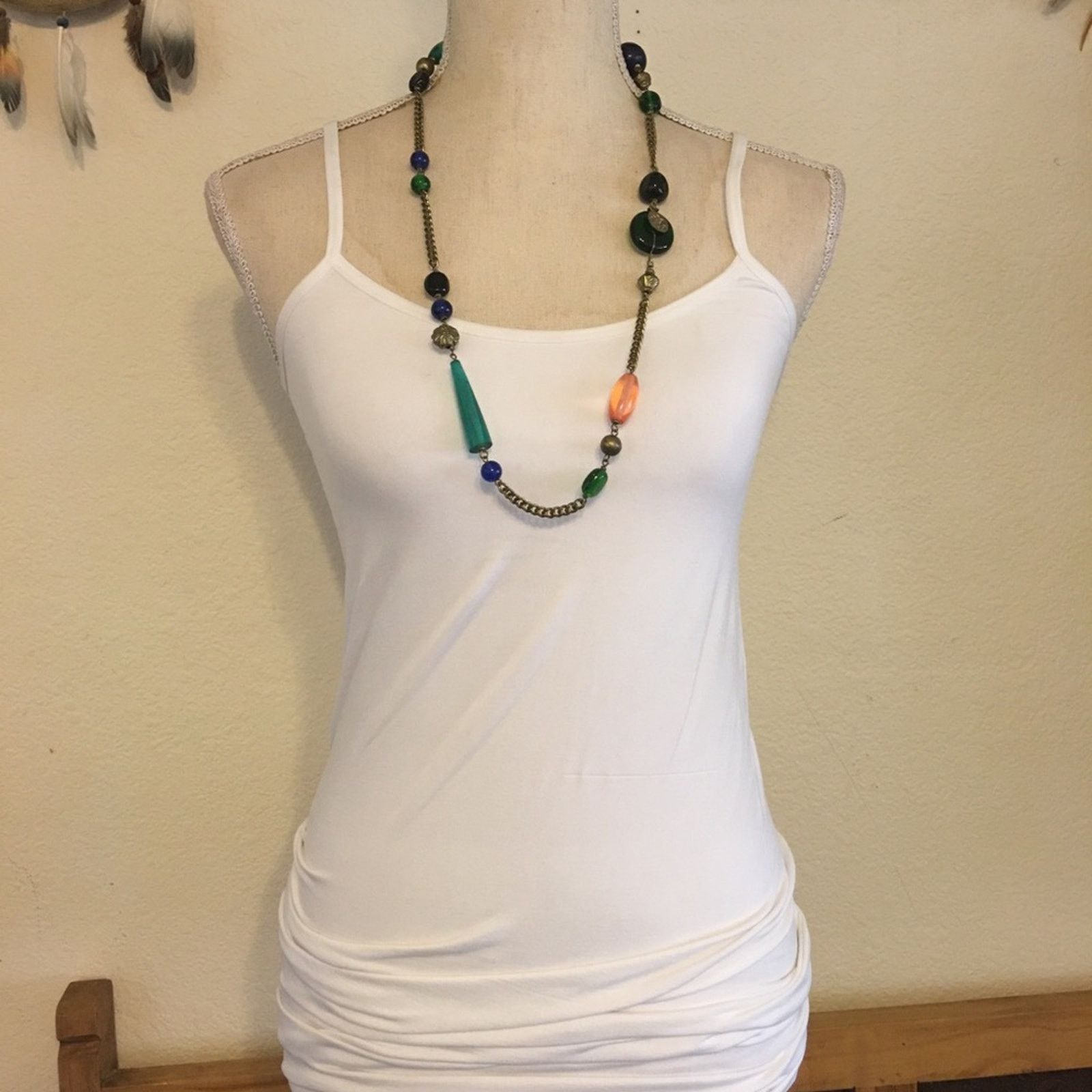 Vintage Vintage multi tone beaded chain necklace Size ONE SIZE - 4 Thumbnail
