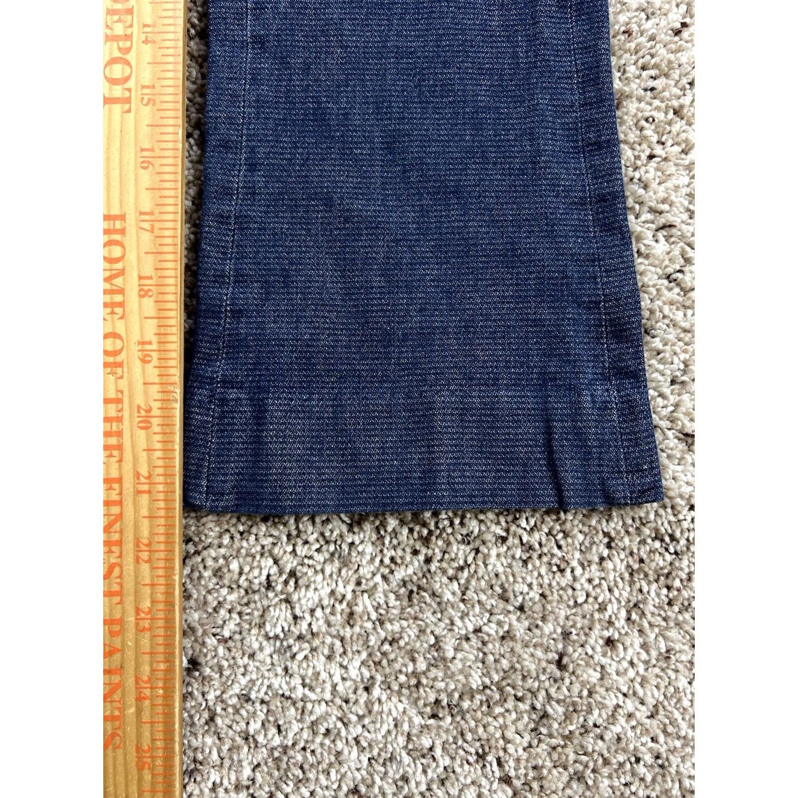 Vintage Banana Republic Sloan Chino Pants 2 Short Women Blue Flare Crop Stretch Low Rise Size 26" / US 2 / IT 38 - 7 Thumbnail