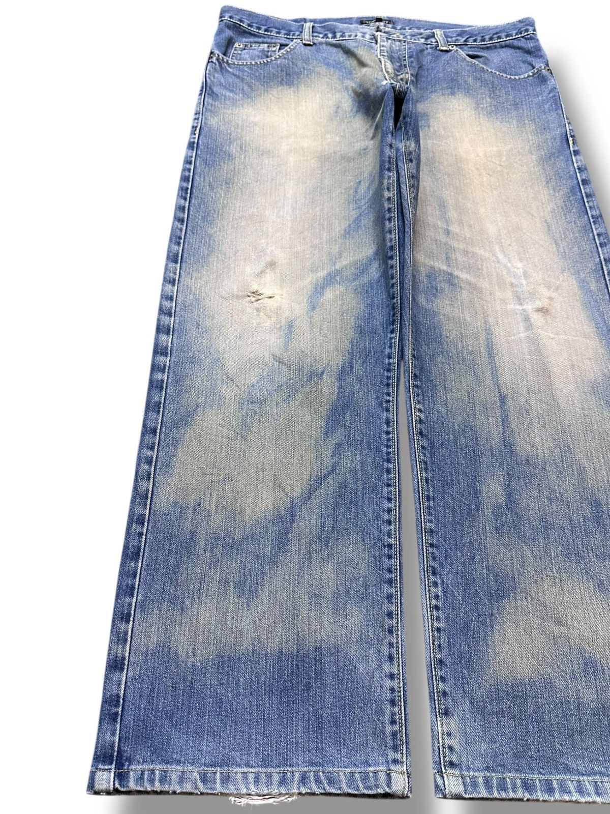 Subtle Le Nguyen Vintage Subciety Baggy Wide Leg Mudwash Denim Size US 35 - 3 Thumbnail