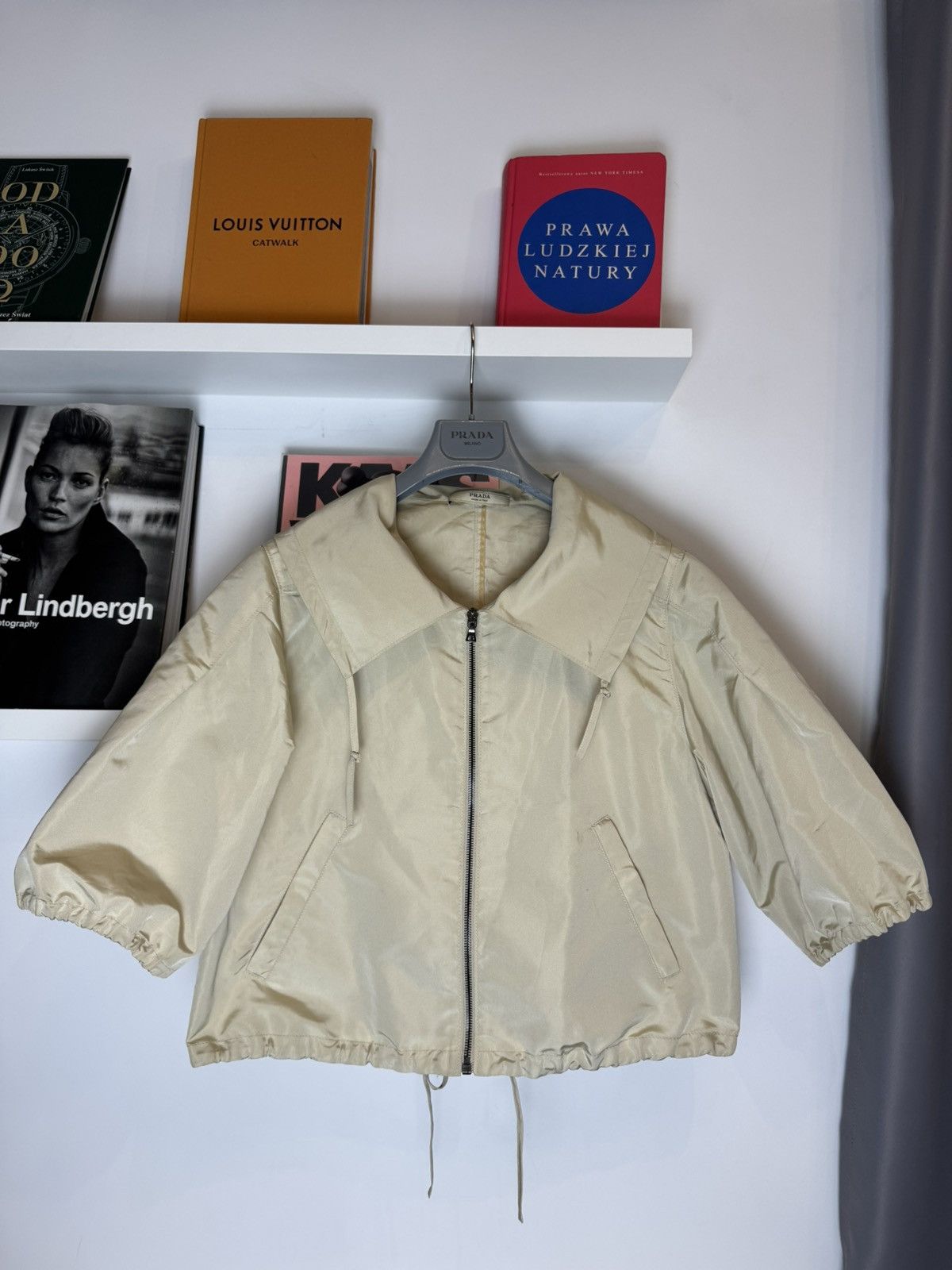 Prada Prada designer vintage silk Jacket light bomber japanese Size M / US 6-8 / IT 42-44 - 1 Thumbnail