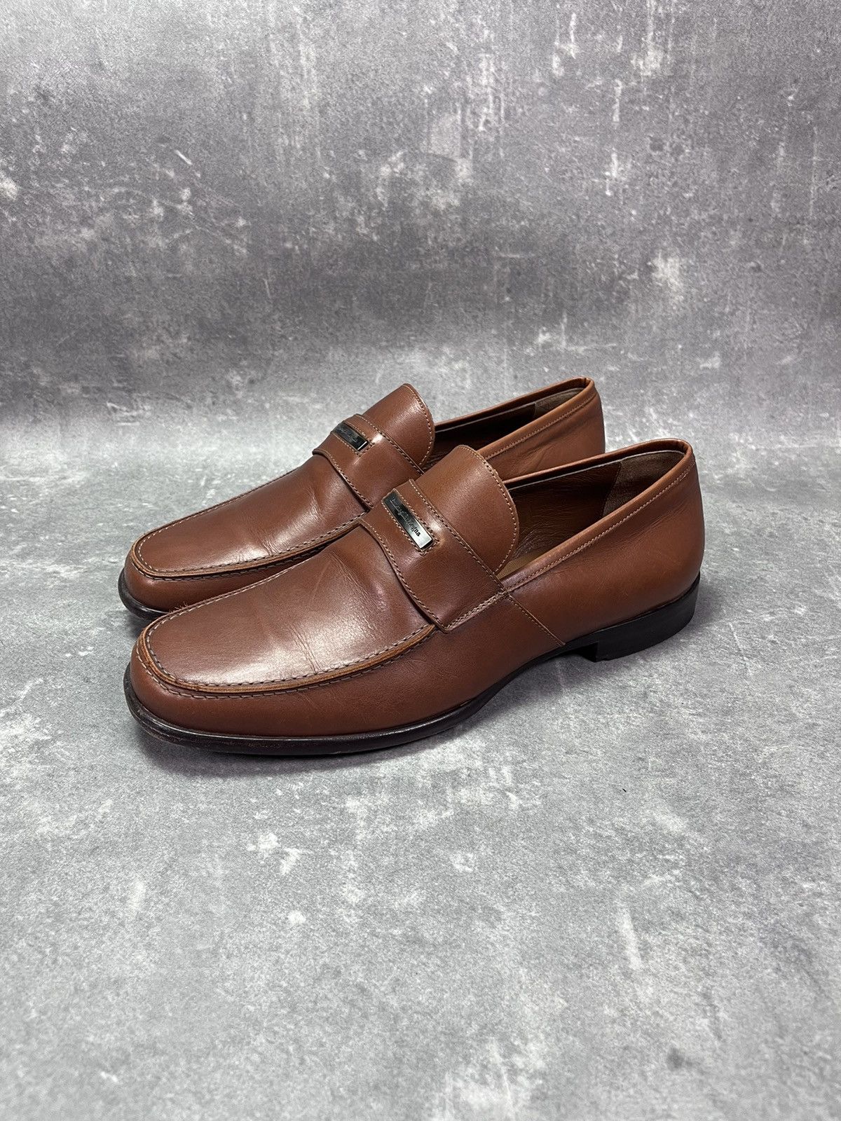Ermenegildo Zegna Ermenegildo Zegna Brown Slip On Loafers 8 uk Size US 9.5 / EU 42-43 - 1 Thumbnail