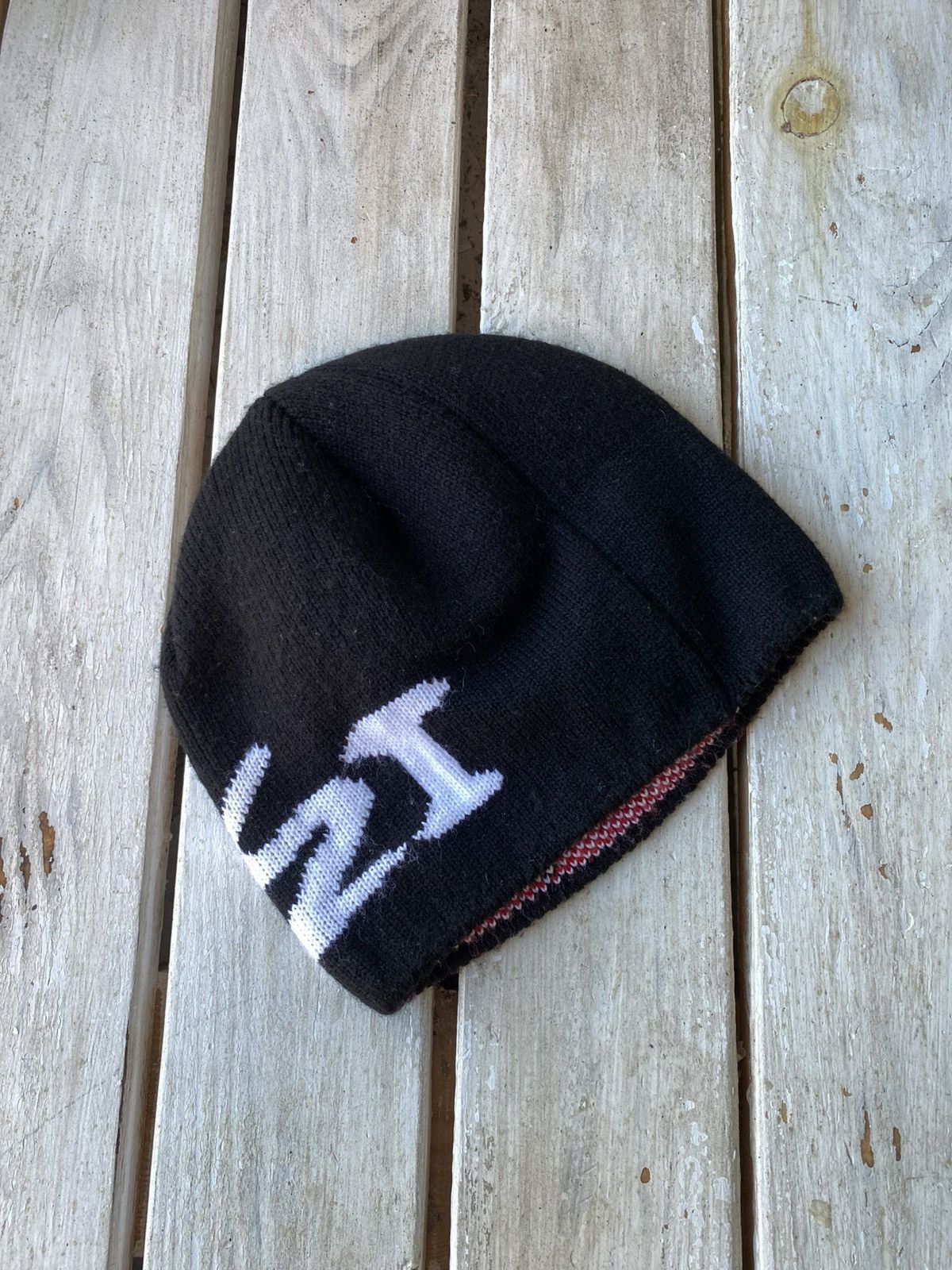 Japanese Brand × Vintage 🔥🕷☠️CRAZY Anarchy Japanese style Beanie hat y2k ⚡️ Cross Size ONE SIZE - 2 Thumbnail