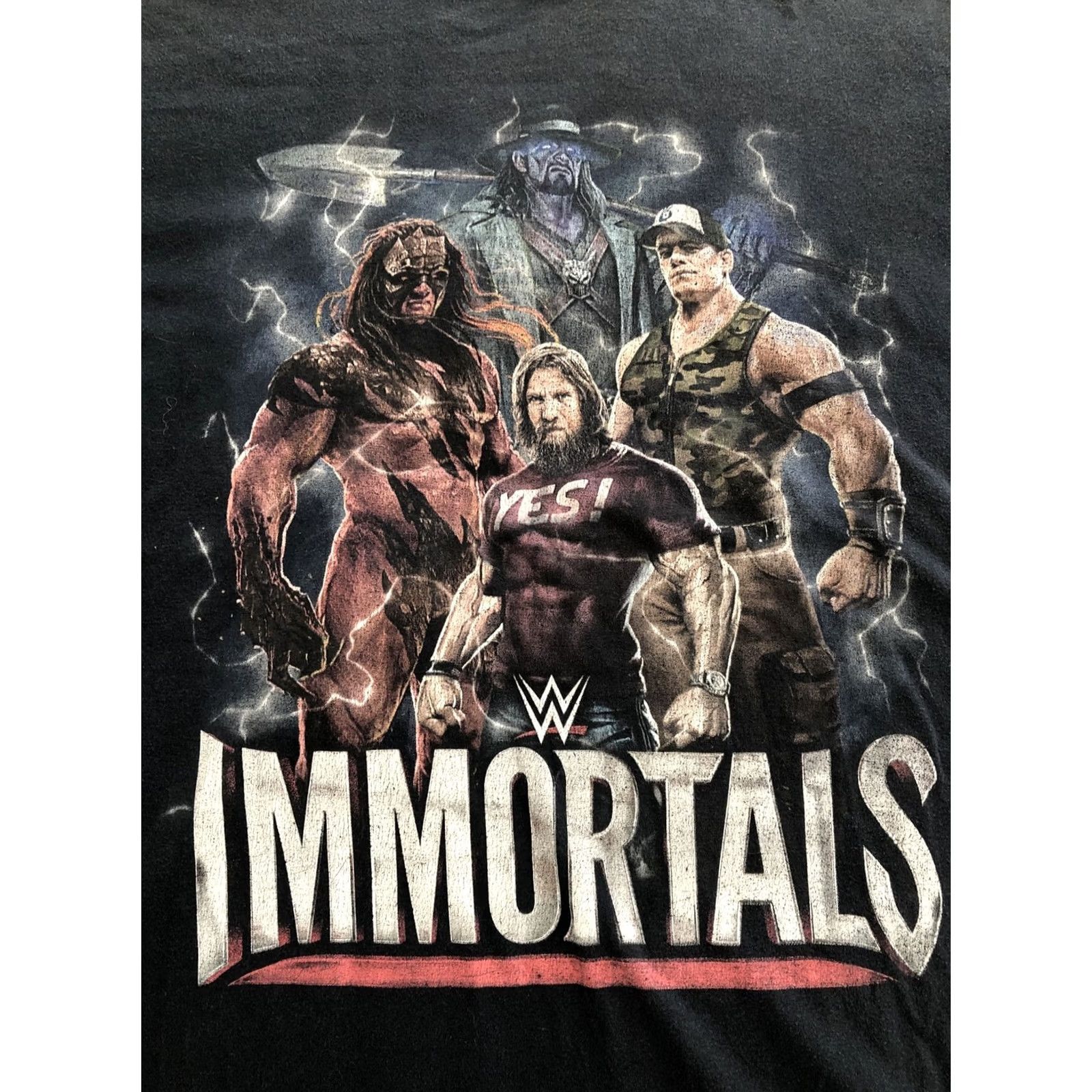 Etro LARGE WWE Immortals Cena Kane Undertaker T-shirt Punk Rock Retro WWF Short Sleeve Black 100% Cotton Men Graphic Tee Size US L / EU 52-54 / 3 - 2 Thumbnail