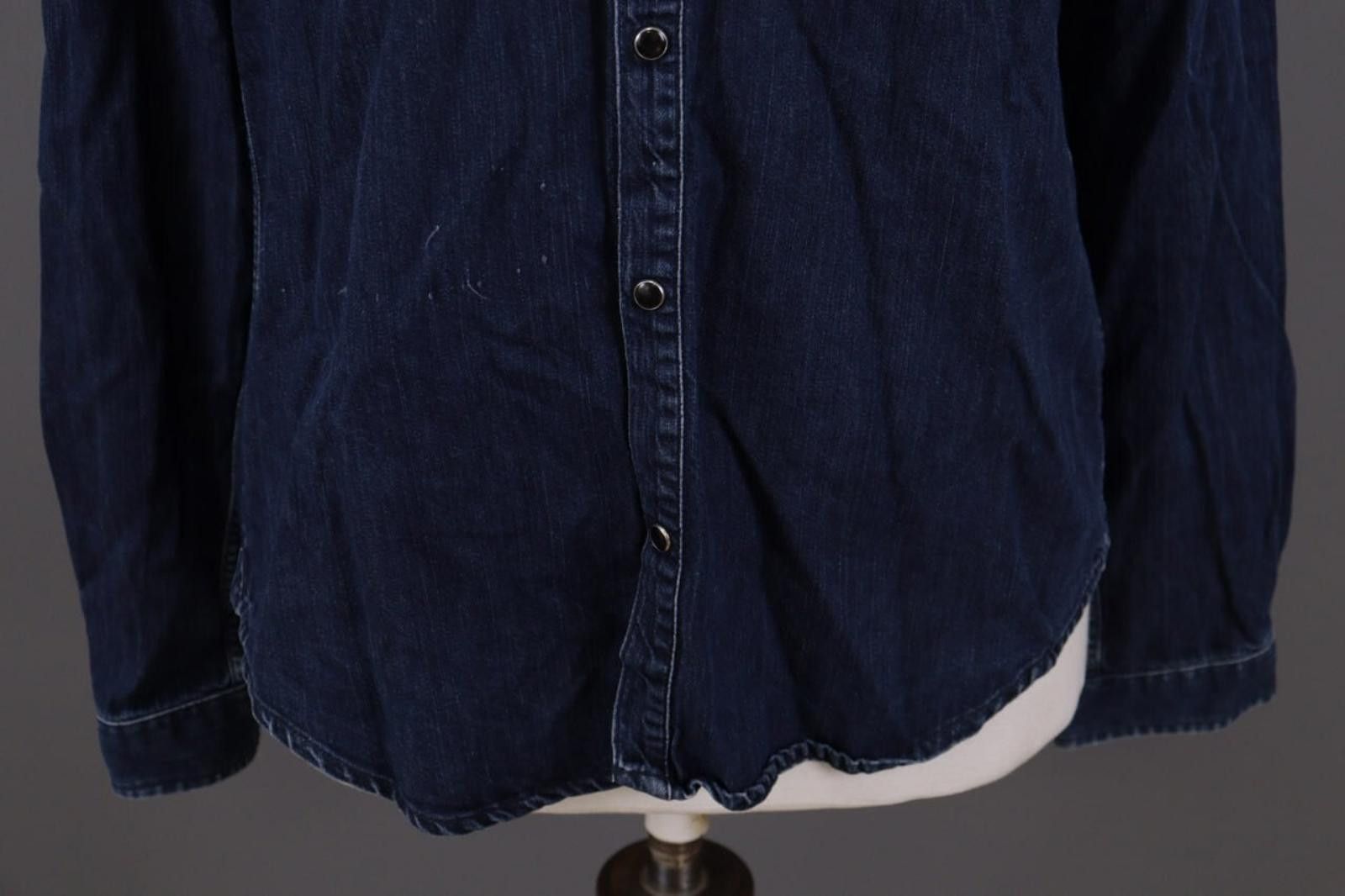 The Kooples The Kooples Sport Fitted Blue Denim Snap Shirt Size L Size L / US 10 / IT 46 - 5 Thumbnail