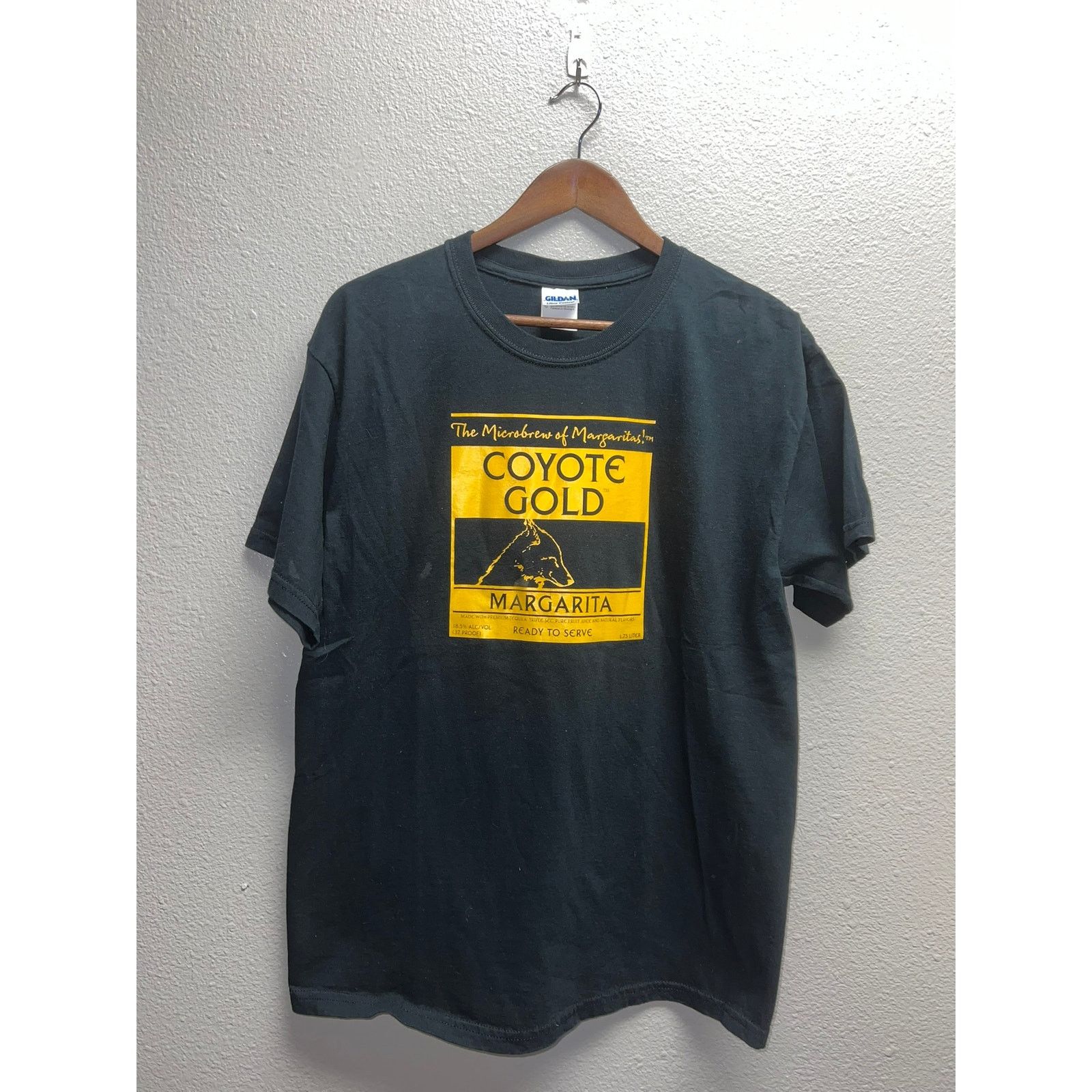 Gildan Vintage Margarita Shirt Coyote Gold Microbrew Black Tee M Size US M / EU 48-50 / 2 - 1 Thumbnail