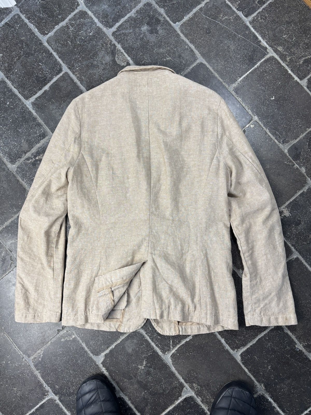 Japanese Brand 1990s Vintage Linen Blazer Suit Jacket Jungle Storm Japan Size 34R - 9 Thumbnail