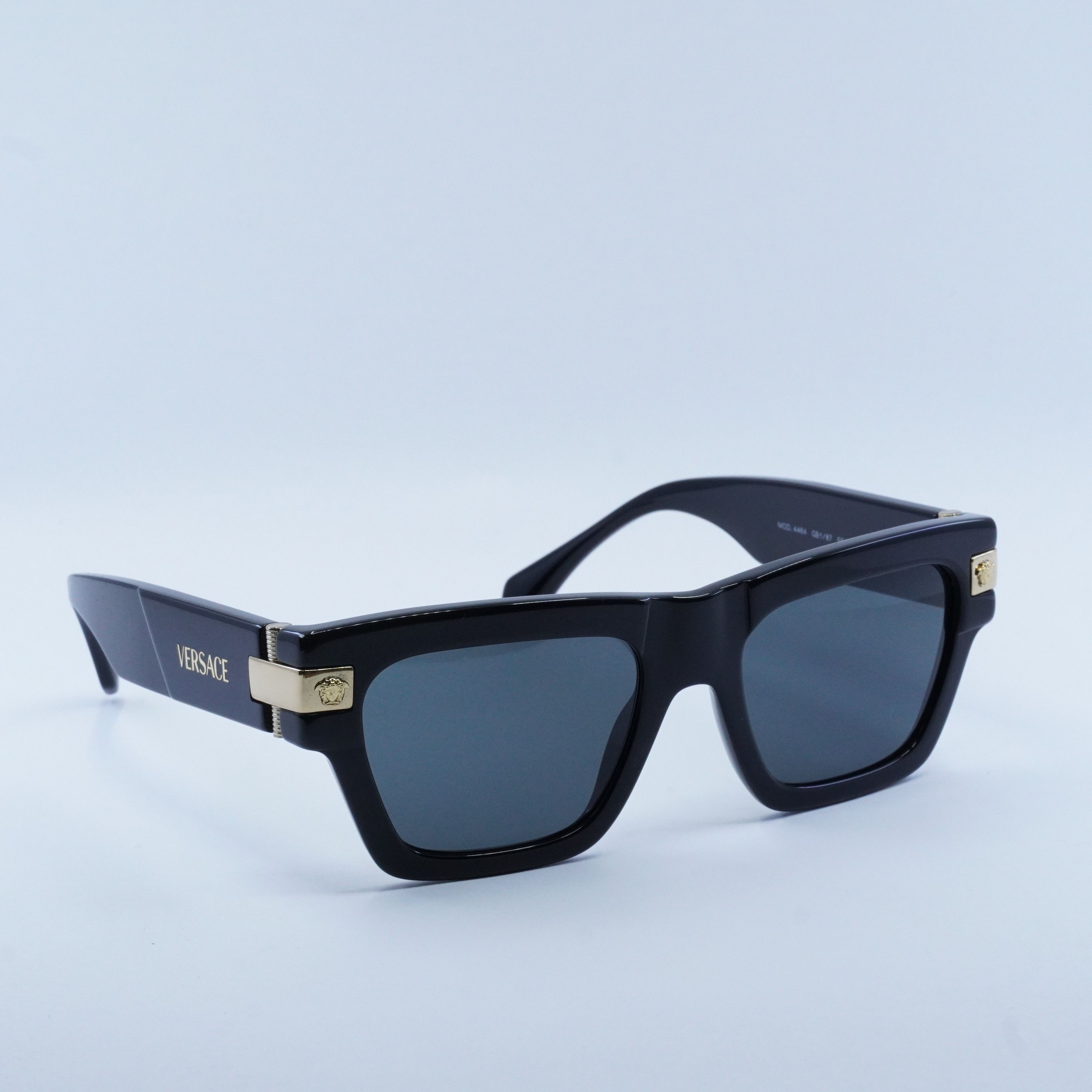 Versace Versace VE4464 GB1/87 Sunglasses Black Square Frame Size ONE SIZE - 1 Thumbnail