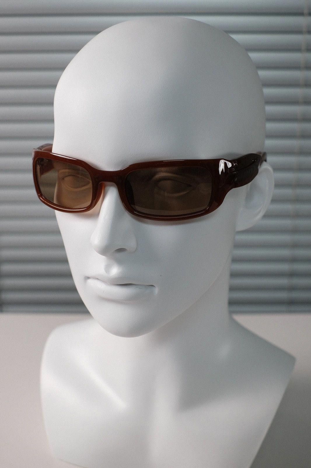 Japanese Brand Vtg Vintage Y2k Futuristic Caramel Rectangle Sunglasses OS Size ONE SIZE - 1 Thumbnail