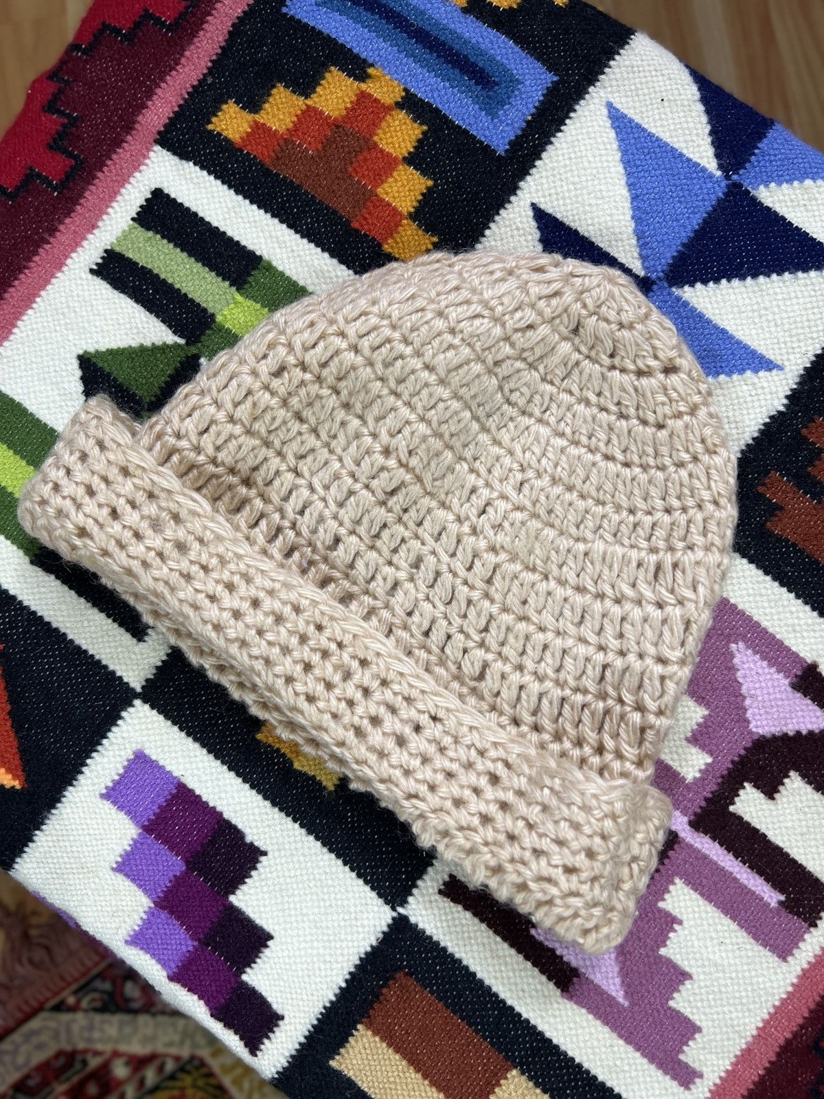 Japanese Brand Beanie Hat Cream Cable Knit SIZE 56-58 CM Size ONE SIZE - 1 Thumbnail