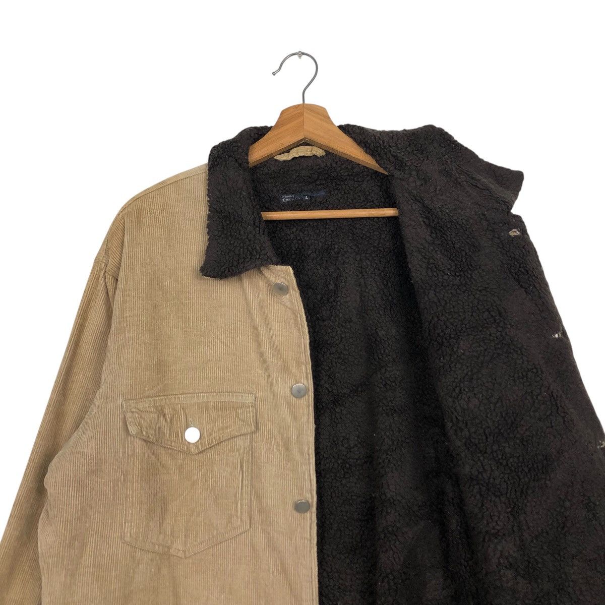 Japanese Brand 📌Vintage Biker Jacket Flat Linner Sherpa Blanket Size US L / EU 52-54 / 3 - 13 Thumbnail
