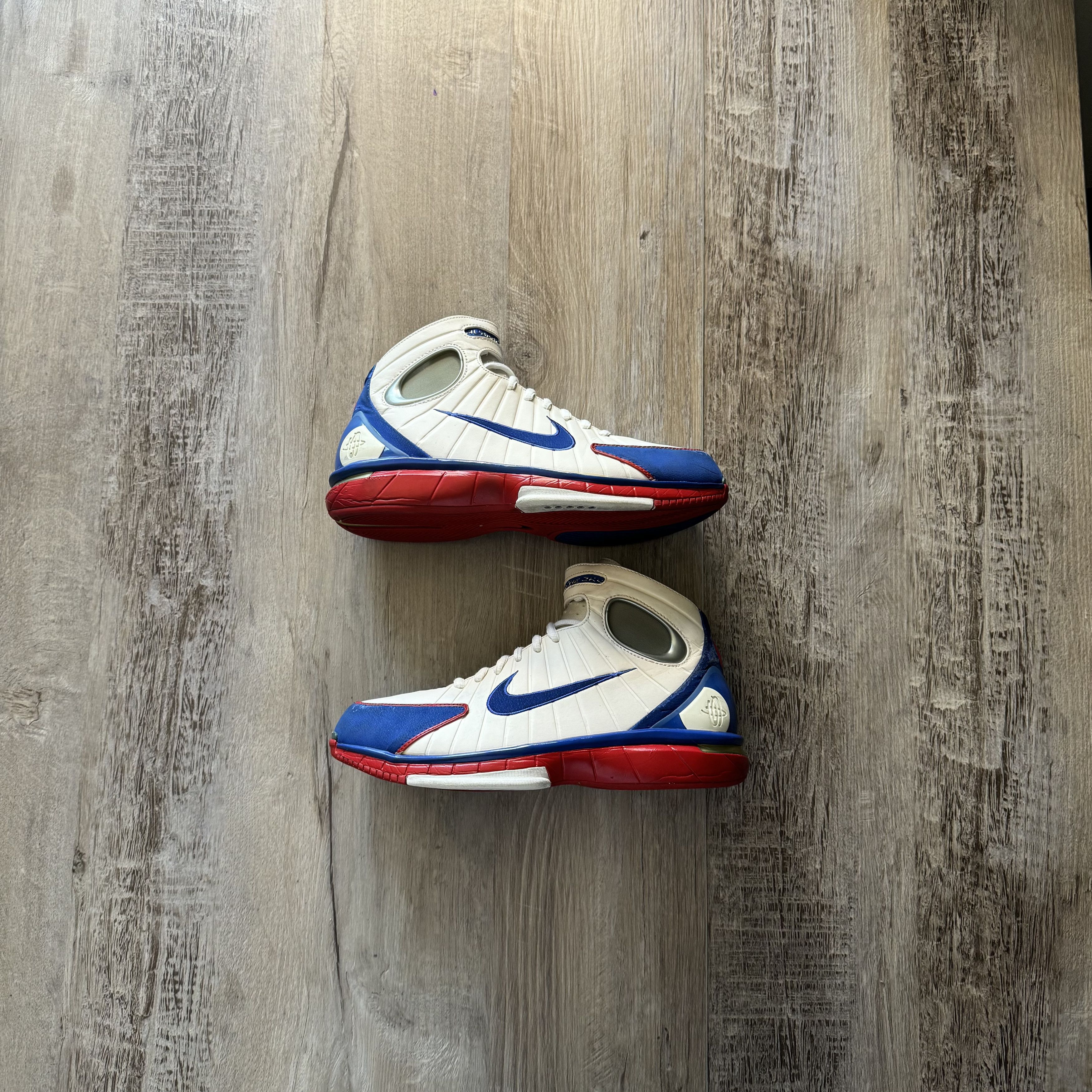 image of Kobe Mentality x Nike • Air Zoom Huarache 2K4 "2016 All-Star" (8.5M) Shoes in White/Red/Blue, Men's