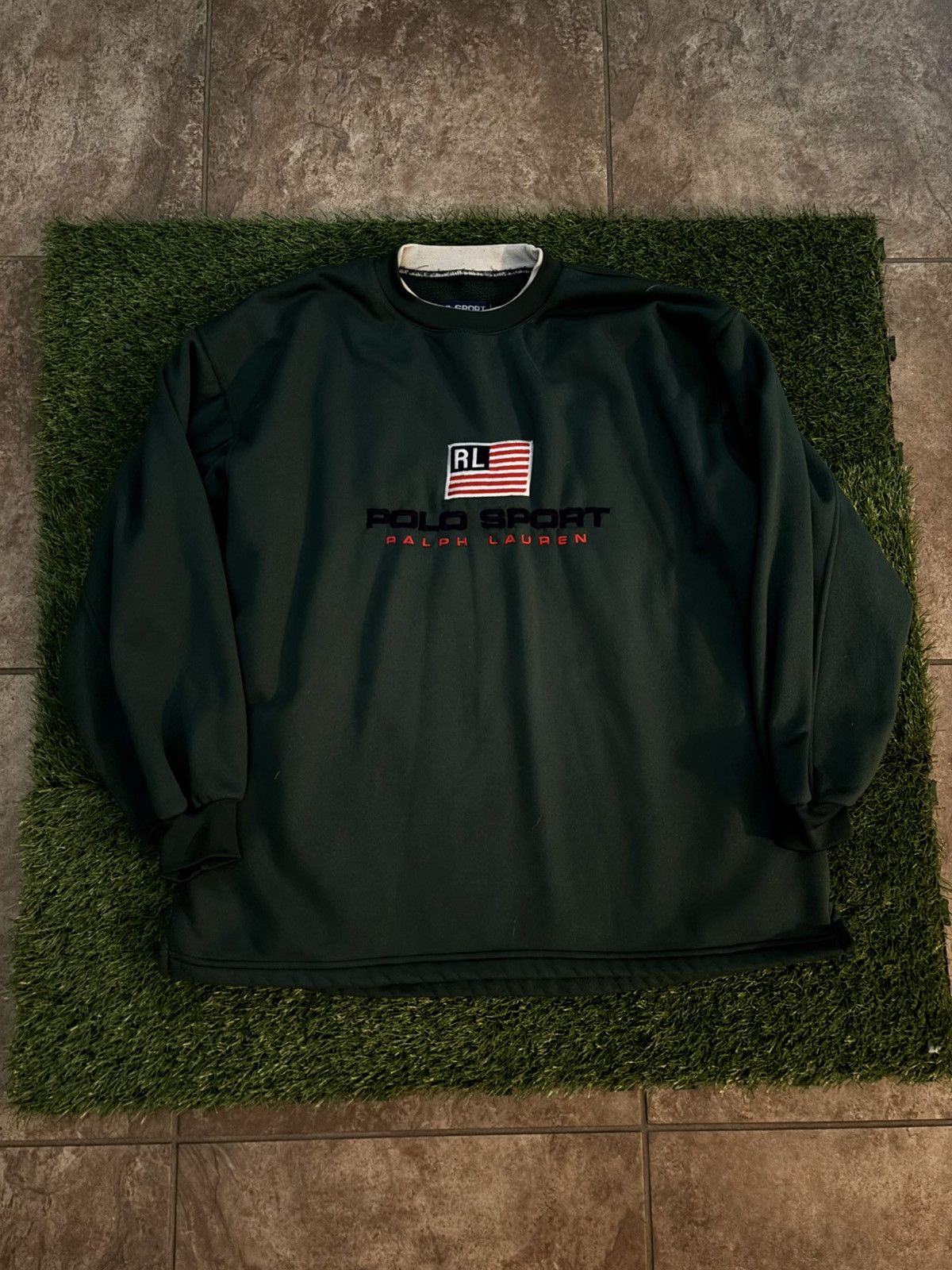 Polo Ralph Lauren × Vintage **RARE** Polo Sport green crewneck (brand new) Size US XXL / EU 58 / 5 - 1 Thumbnail