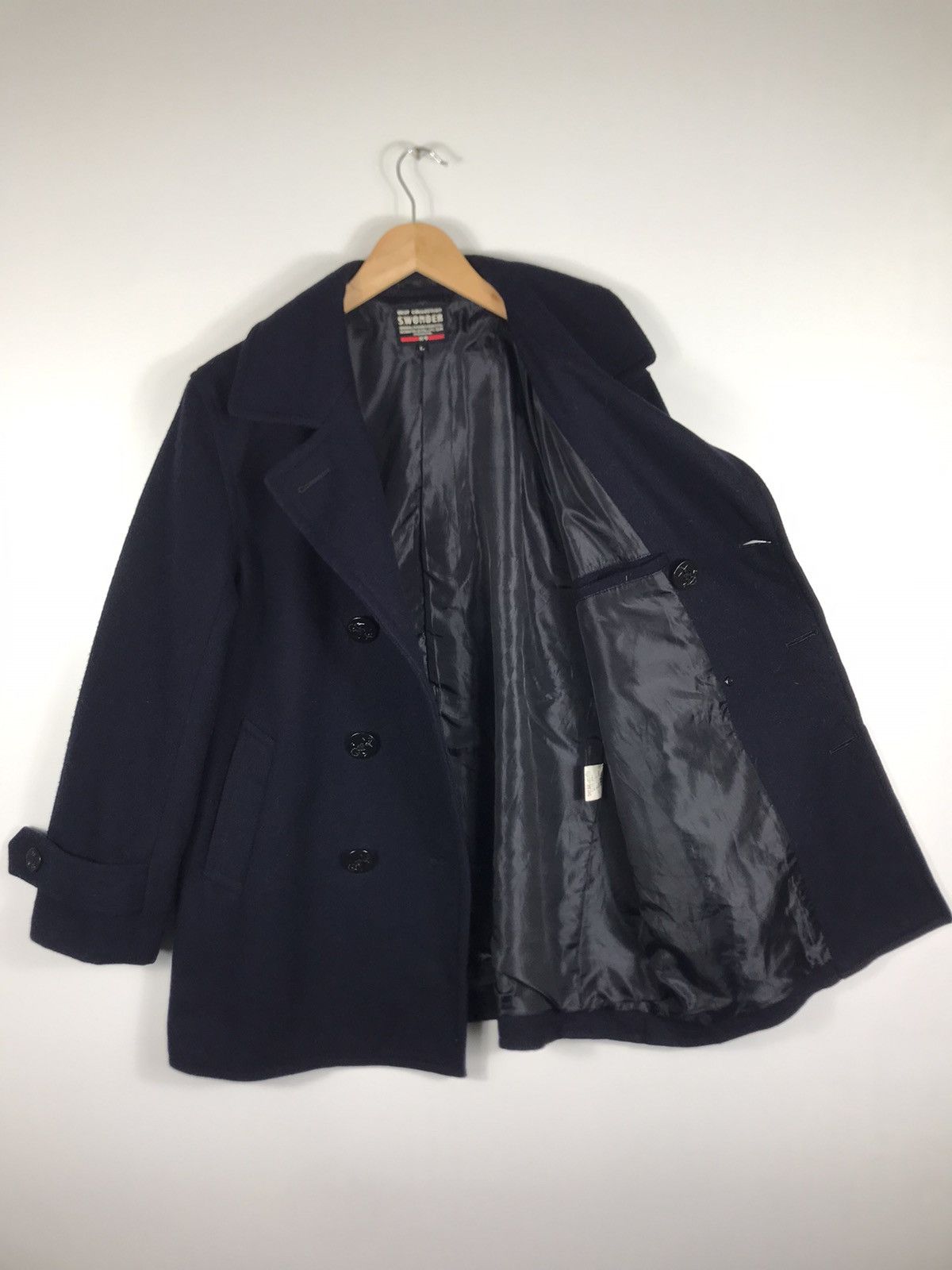 Vintage ⚡️Vintage S.Wonder Wool Double Breast Peacoat Jacket Size US L / EU 52-54 / 3 - 8 Thumbnail
