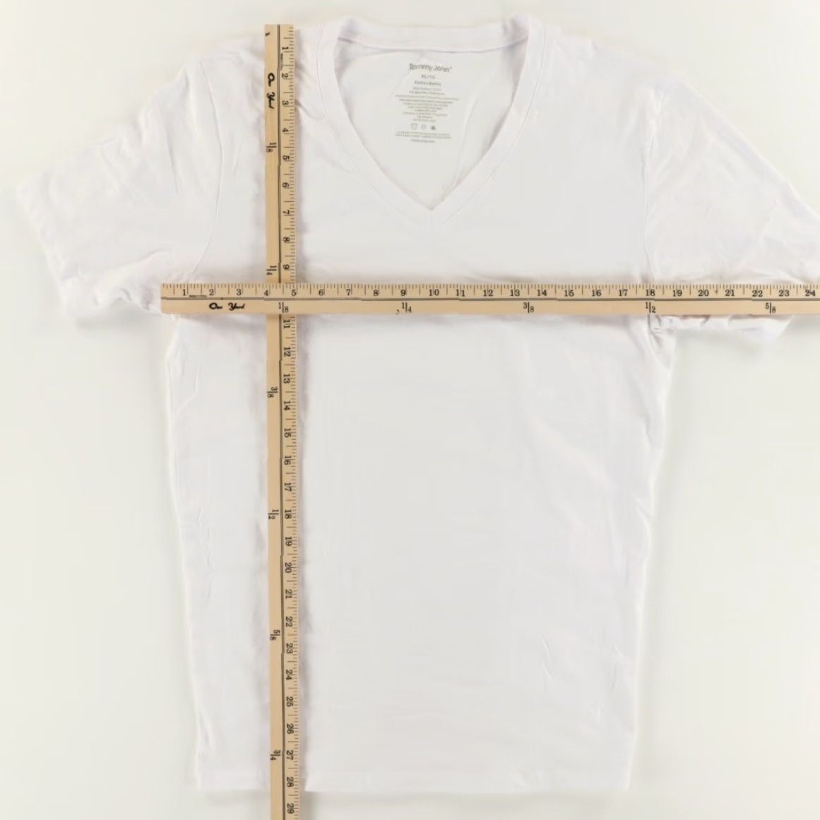 Vintage Tommy John Shirt XL White V-Neck Cotton Basics Stretch Solid Mens Size US XL / EU 56 / 4 - 3 Thumbnail