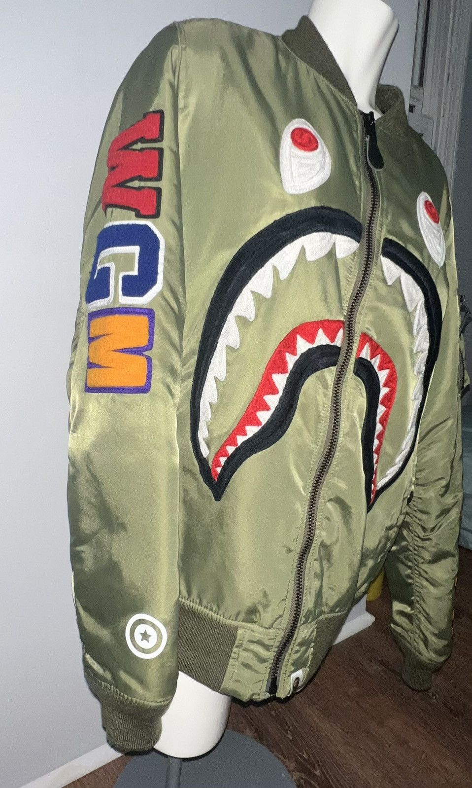 Bape A Bathing Ape Green Bomber Jacket Size US M / EU 48-50 / 2 - 3 Thumbnail