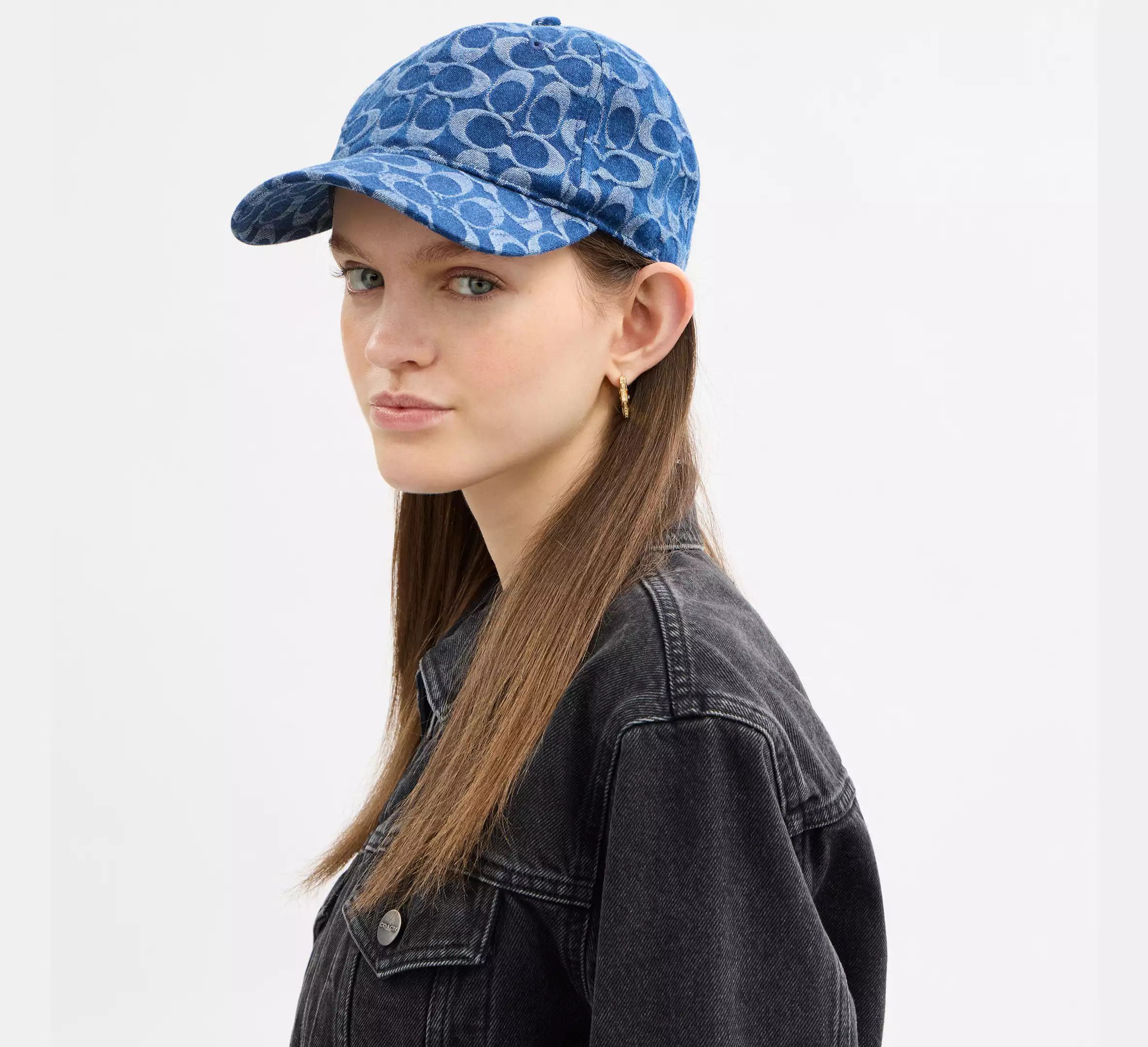 Coach Signature Denim Baseball Hat M/L CZ925 Size ONE SIZE - 7 Thumbnail