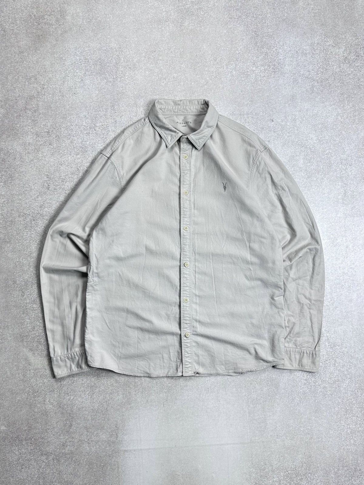 Allsaints Vintage Allsaints Beige Overshirt Y2K L Size US L / EU 52-54 / 3 - 1 Thumbnail
