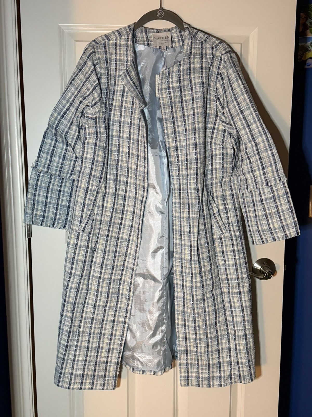 Other Hayden Los Angeles Blue Tweed Duster Coat new with tags Size L / US 10 / IT 46 - 1 Thumbnail