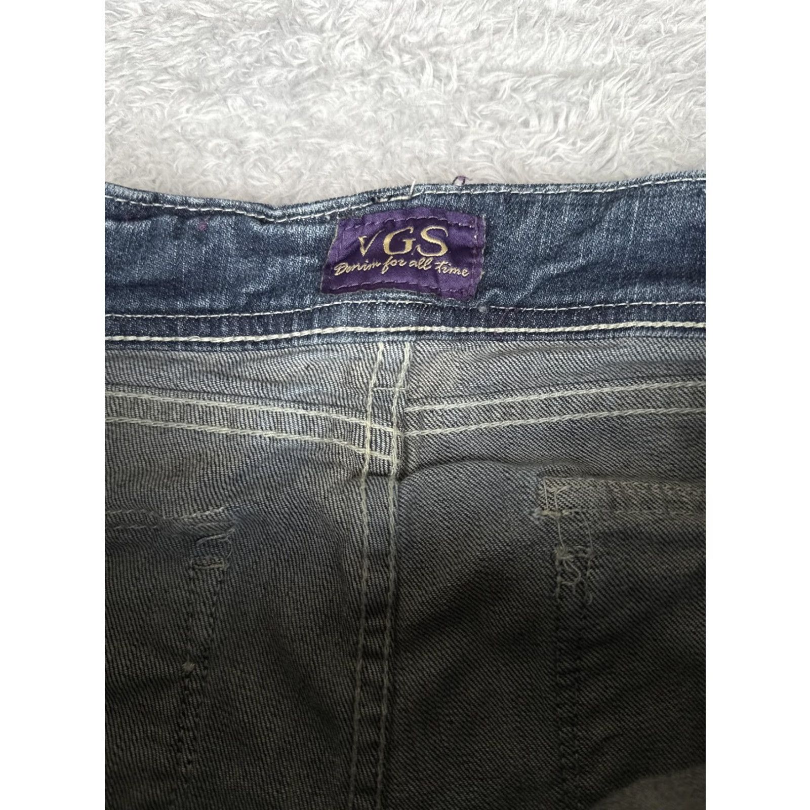 Denime VGS Jeans Womens 10 Blue Straight Adult Regular Denim Pockets Embroidered 5-Pocket Rise Mid 32in Inseam Size 32" / US 10 / IT 46 - 6 Thumbnail
