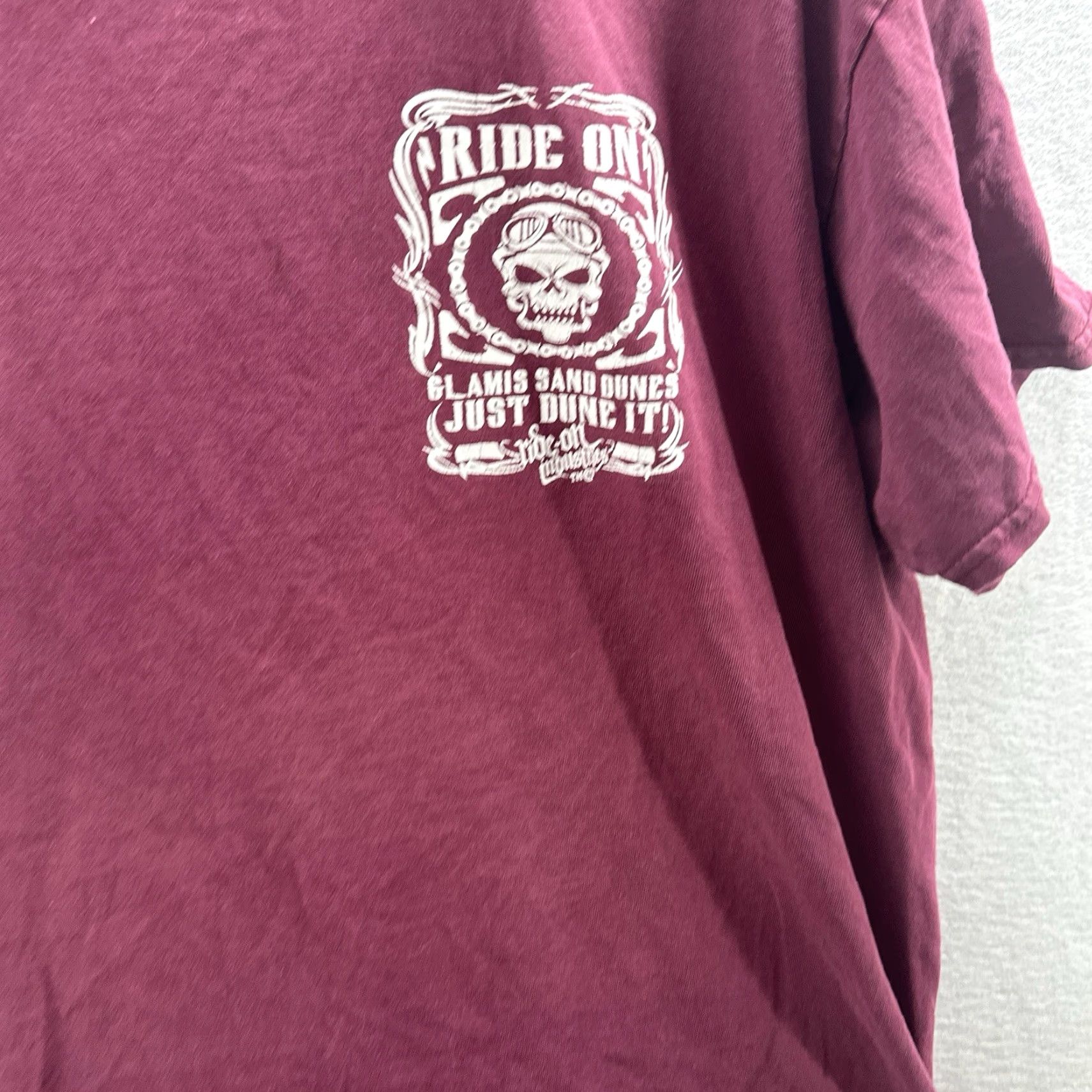 Gildan Glamis Shirt Desert Mechanic Skull XL Mens Ride On Industries Distressed Size US XL / EU 56 / 4 - 4 Thumbnail