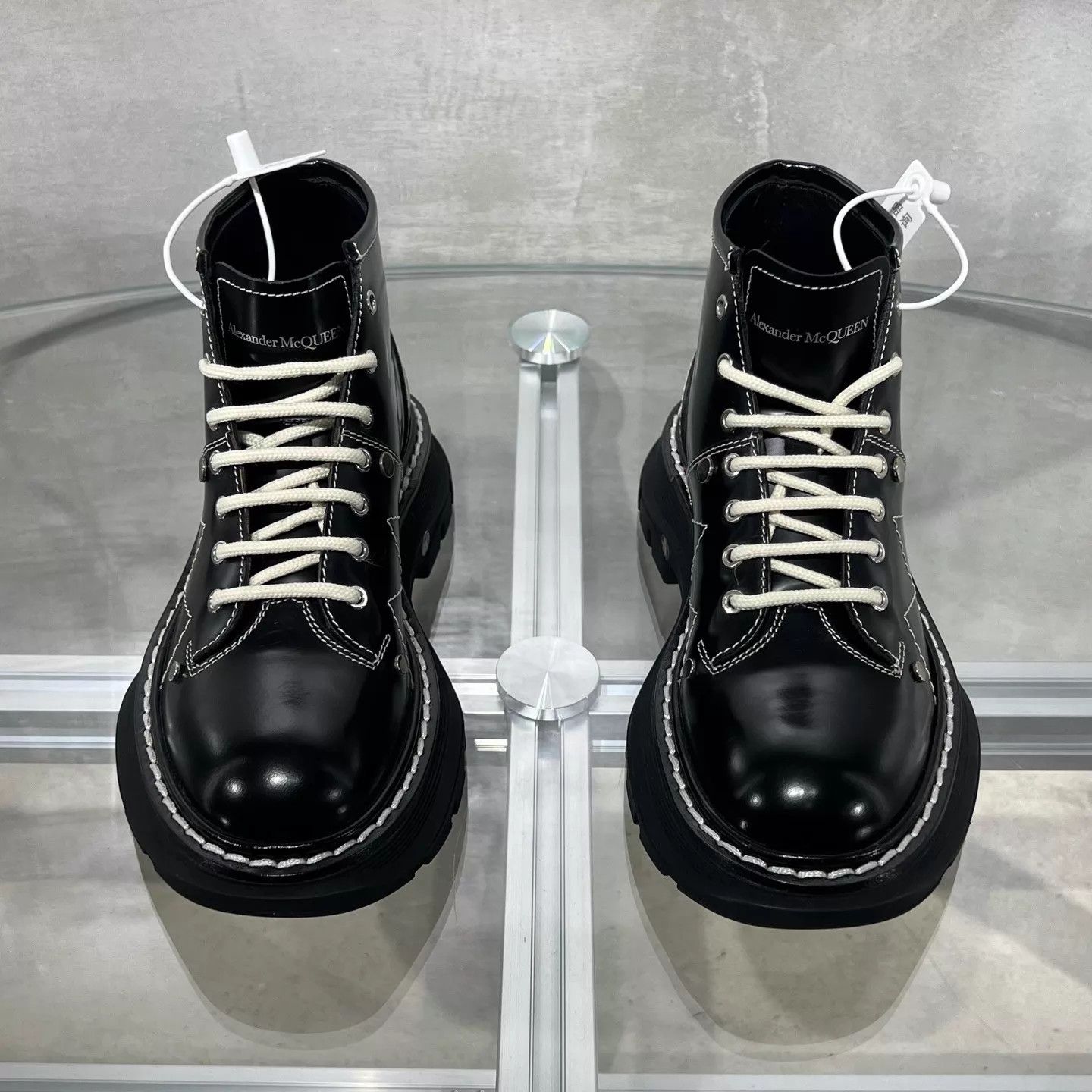Alexander McQueen Alexander McQueen Tread black boots new with box 35 EU Size US 4.5 / IT 34.5 - 1 Thumbnail