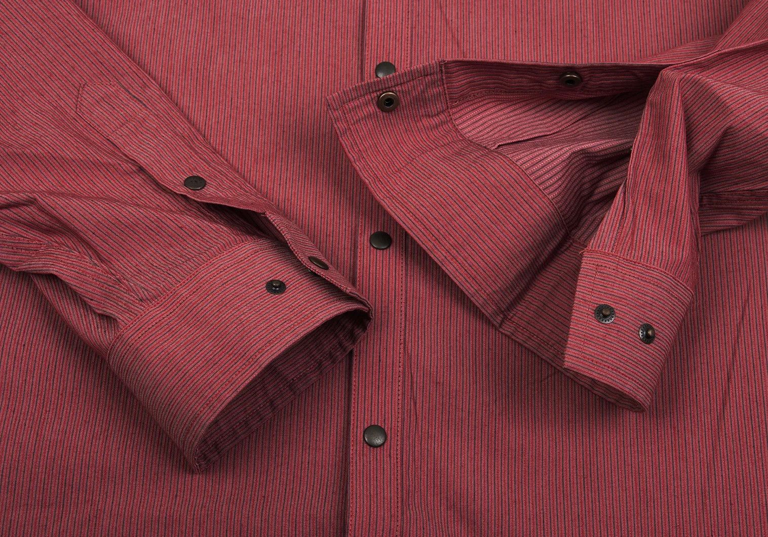 Armani Cotton Nylon Stretch Stripe Shirt in Red Size L Size US XXS / EU 40 - 6 Thumbnail