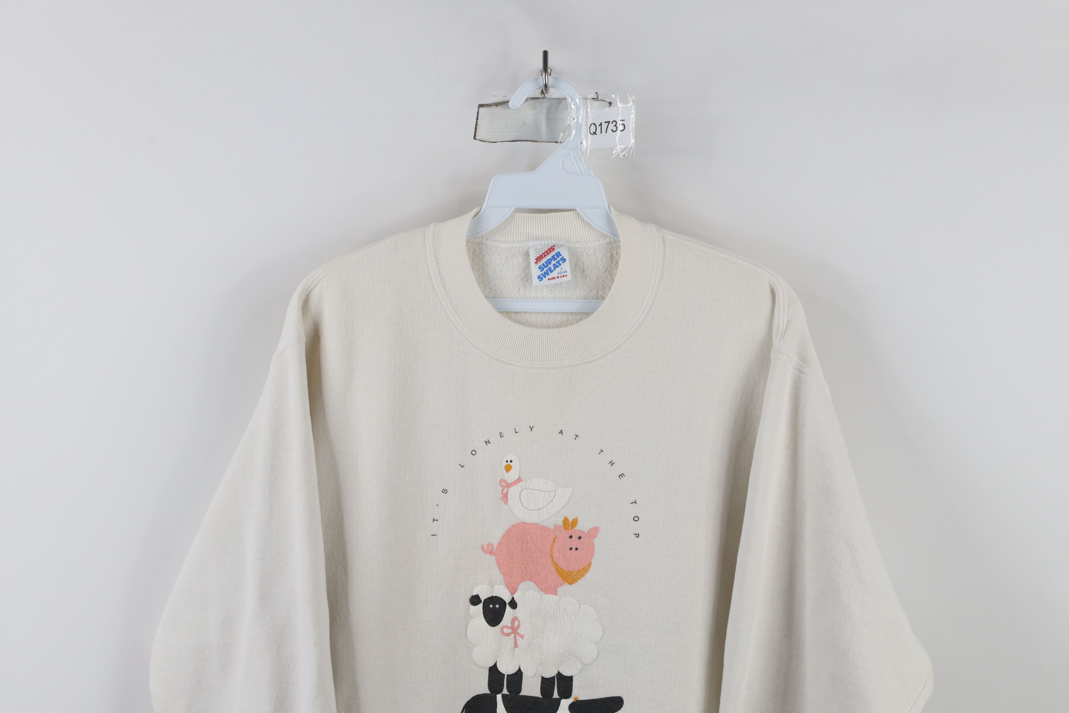 Vintage Vintage 80s Country Farmhouse Animals Sweatshirt USA Size L / US 10 / IT 46 - 2 Thumbnail