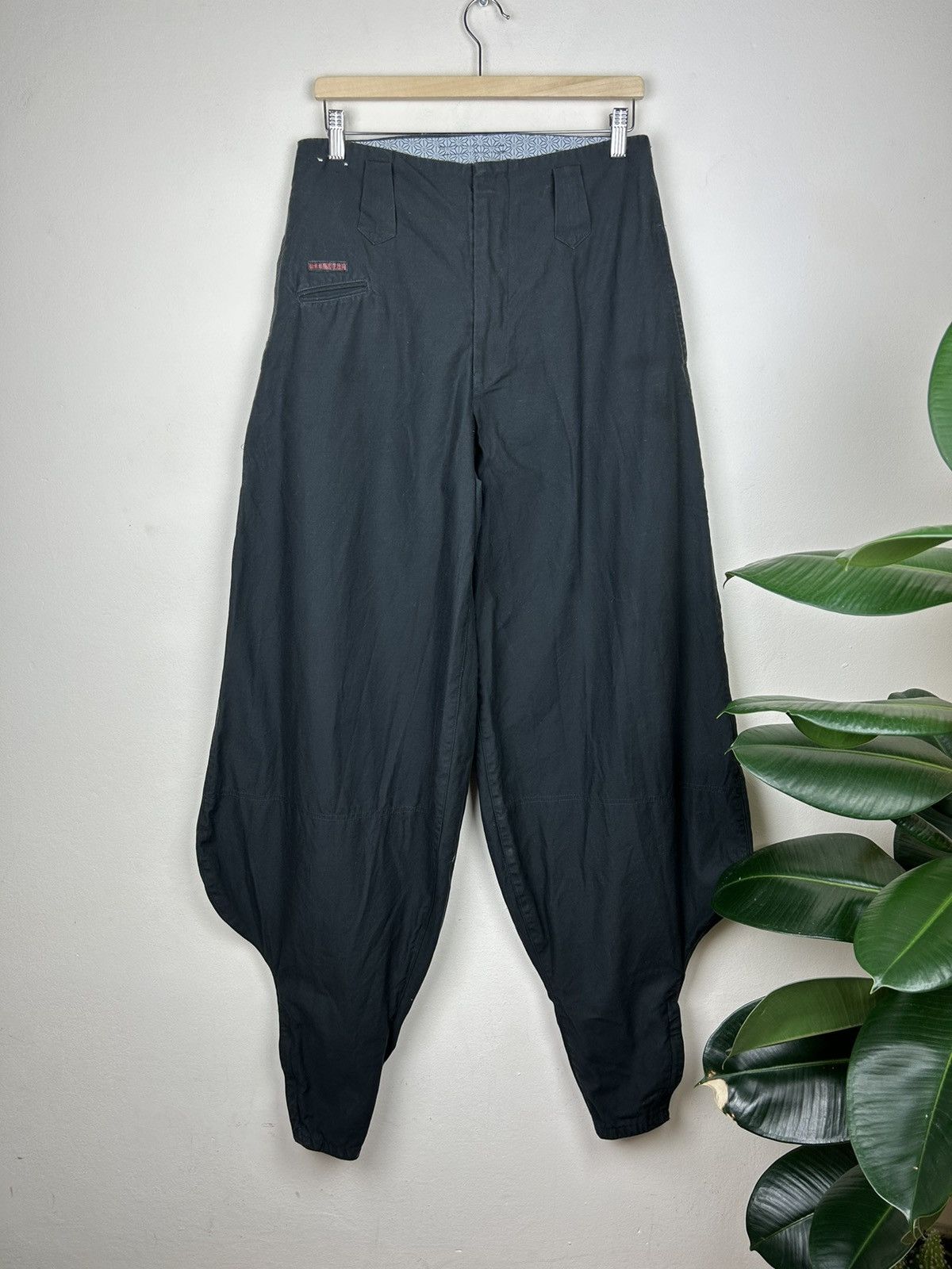 Japanese Brand × Vintage Steal! Vintage 2000s Japan Wide Leg Denim Pattern Pants Size US 31 - 1 Thumbnail