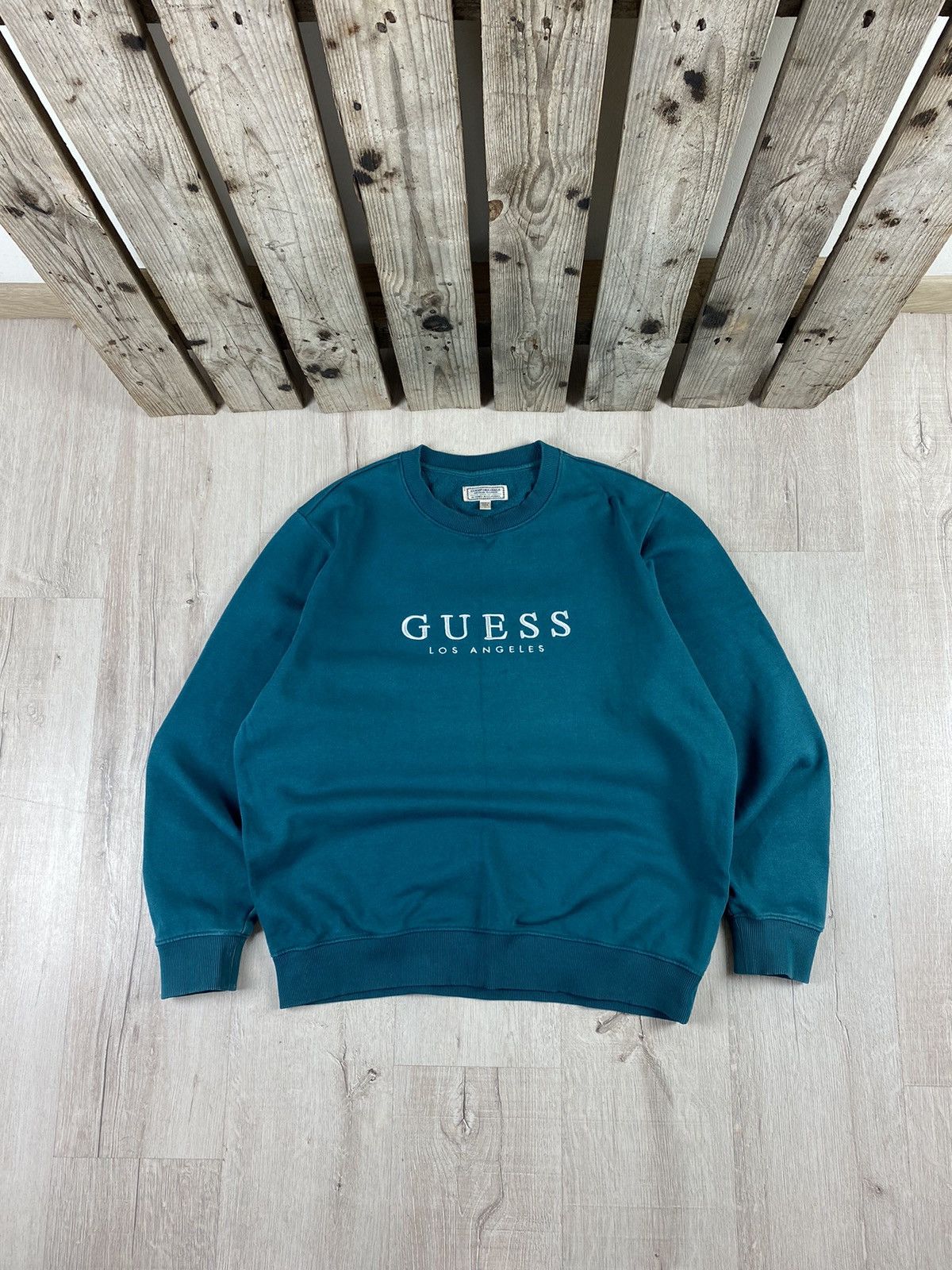 A$AP Rocky × Guess × Vintage Vintage Guess Big Logo Sweatshirt Style ASAP ROCKY Size US L / EU 52-54 / 3 - 1 Thumbnail