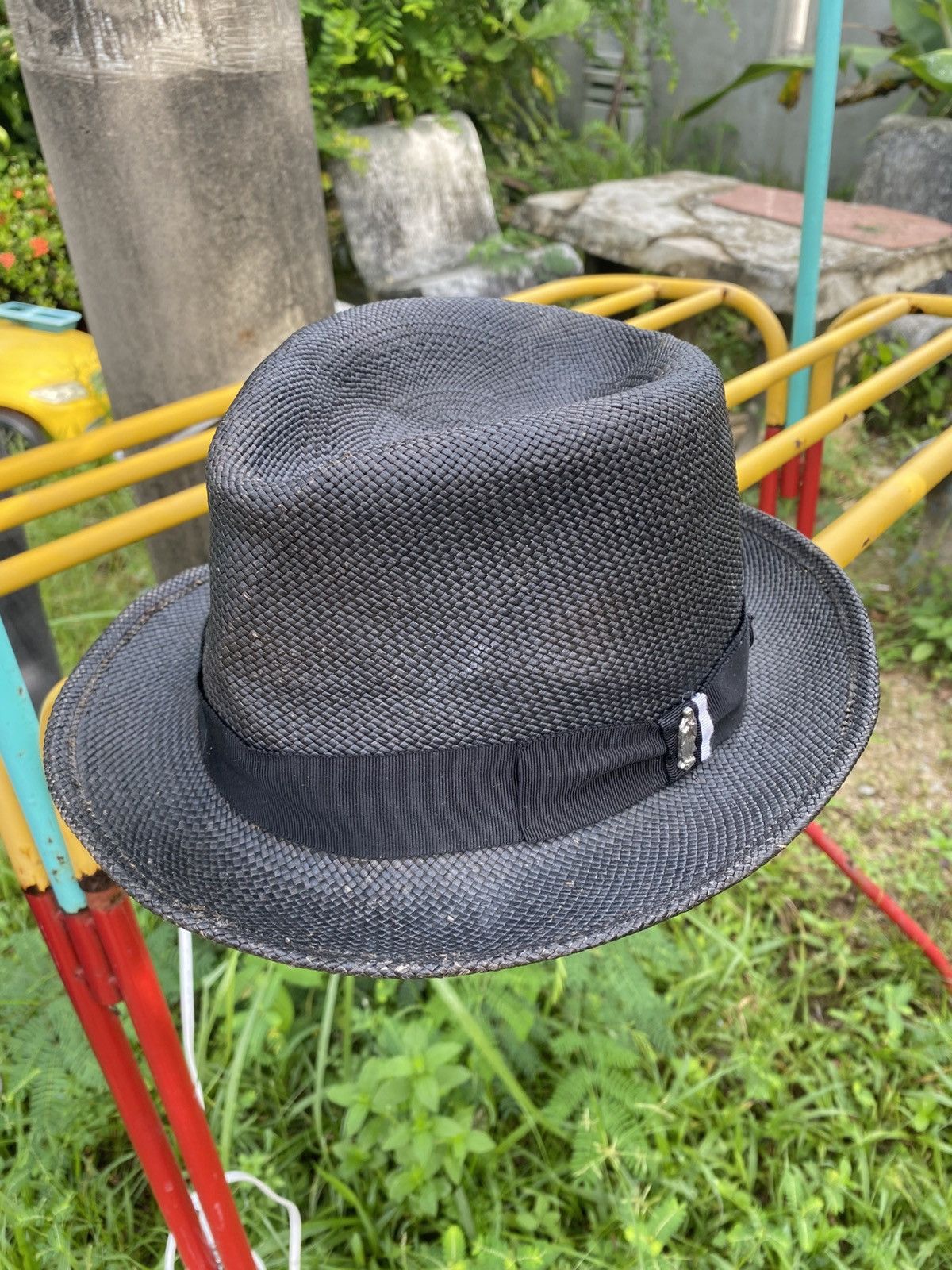 Japanese Brand THE CRIMIE BLACK SPRAY PANAMA GRASS HAT Size ONE SIZE - 1 Thumbnail