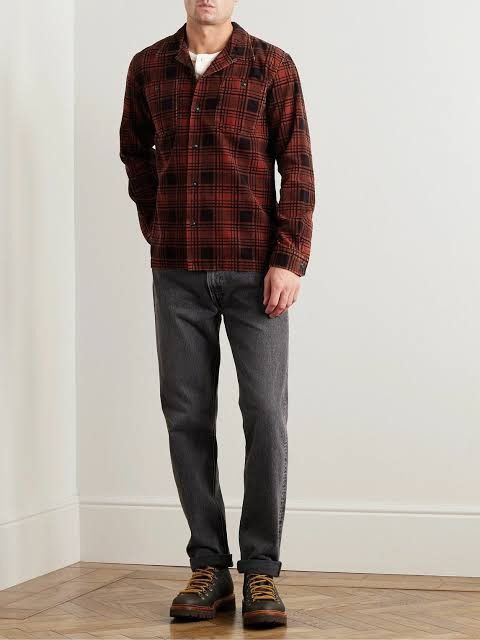 RRL Ralph Lauren RRL - Corduroy Monterey Checked Camp Shirt Size US XL / EU 56 / 4 - 9 Thumbnail