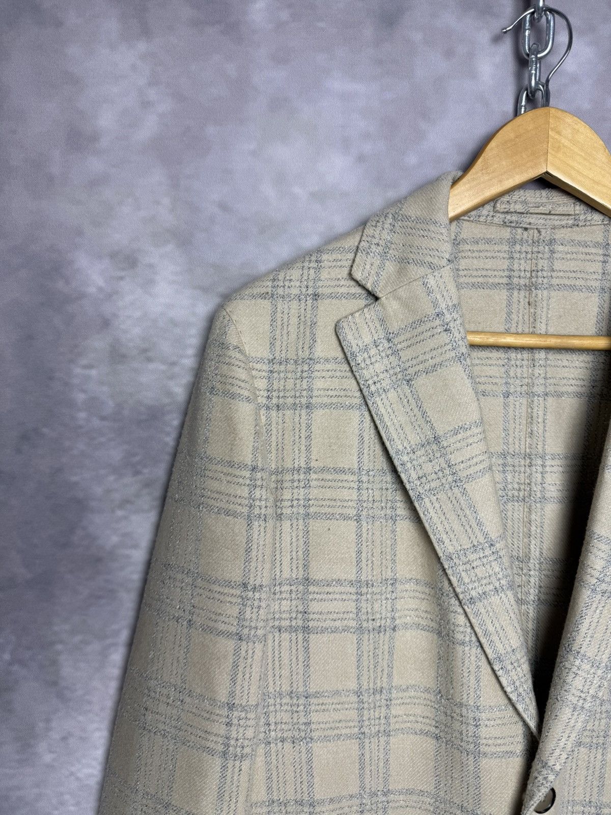 L.B.M. 1911 L.B.M. 1917 Jack Checked Cotton/Wool Blazer Grey size 48R M Size 48R - 4 Thumbnail