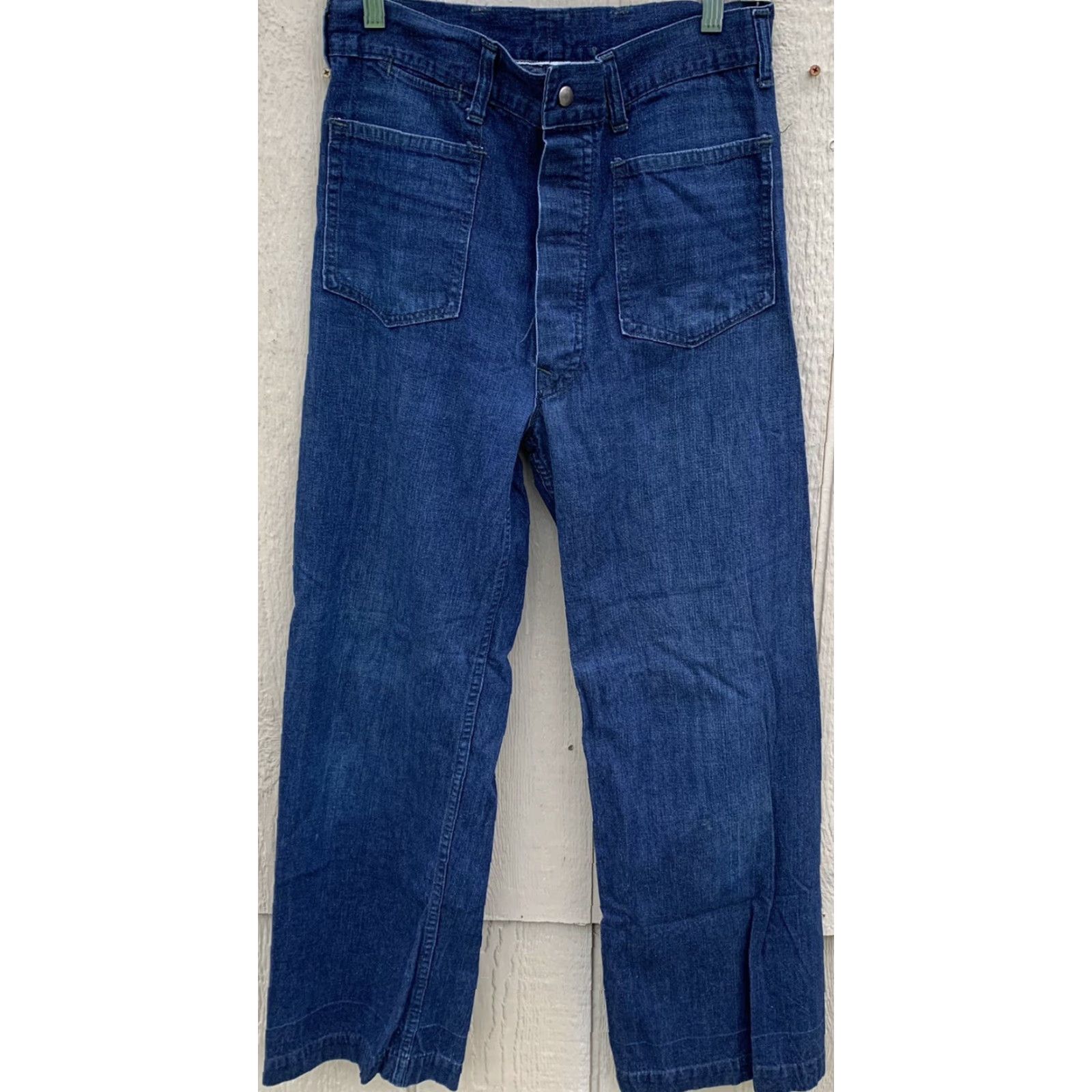 Denime VINTAGE US Navy jeans button fly selvedge denim sailor work chore 31 in waist Size US 31 - 6 Thumbnail