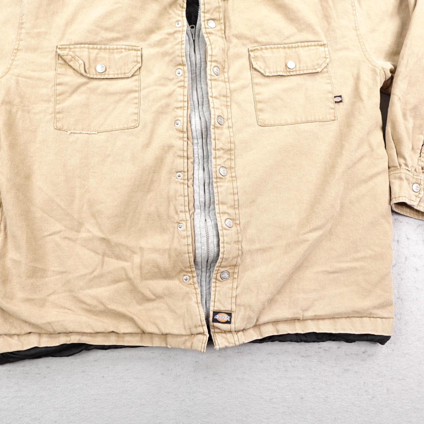 Dickies Dickies Jacket XL Mens Beige Khaki Canvas Quilted Hooded Utility Field Coat Work Size US XL / EU 56 / 4 - 3 Thumbnail