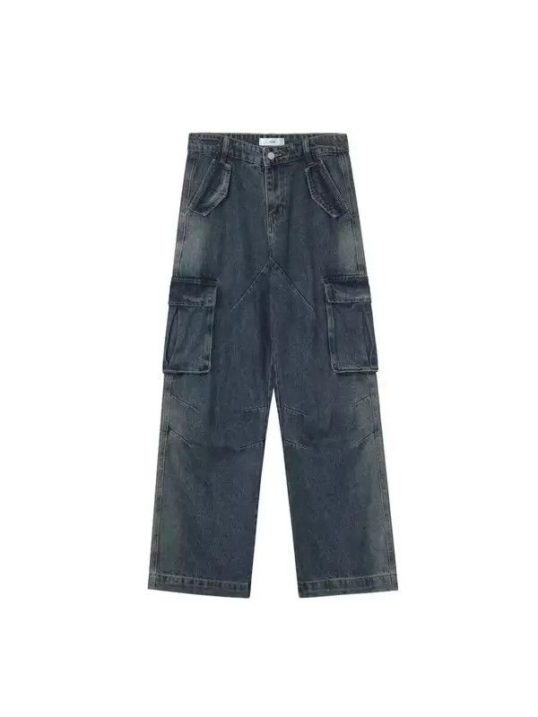 Japanese Brand × Jean Vintage washed pocket cargo jeans Size US 32 / EU 48 - 4 Thumbnail
